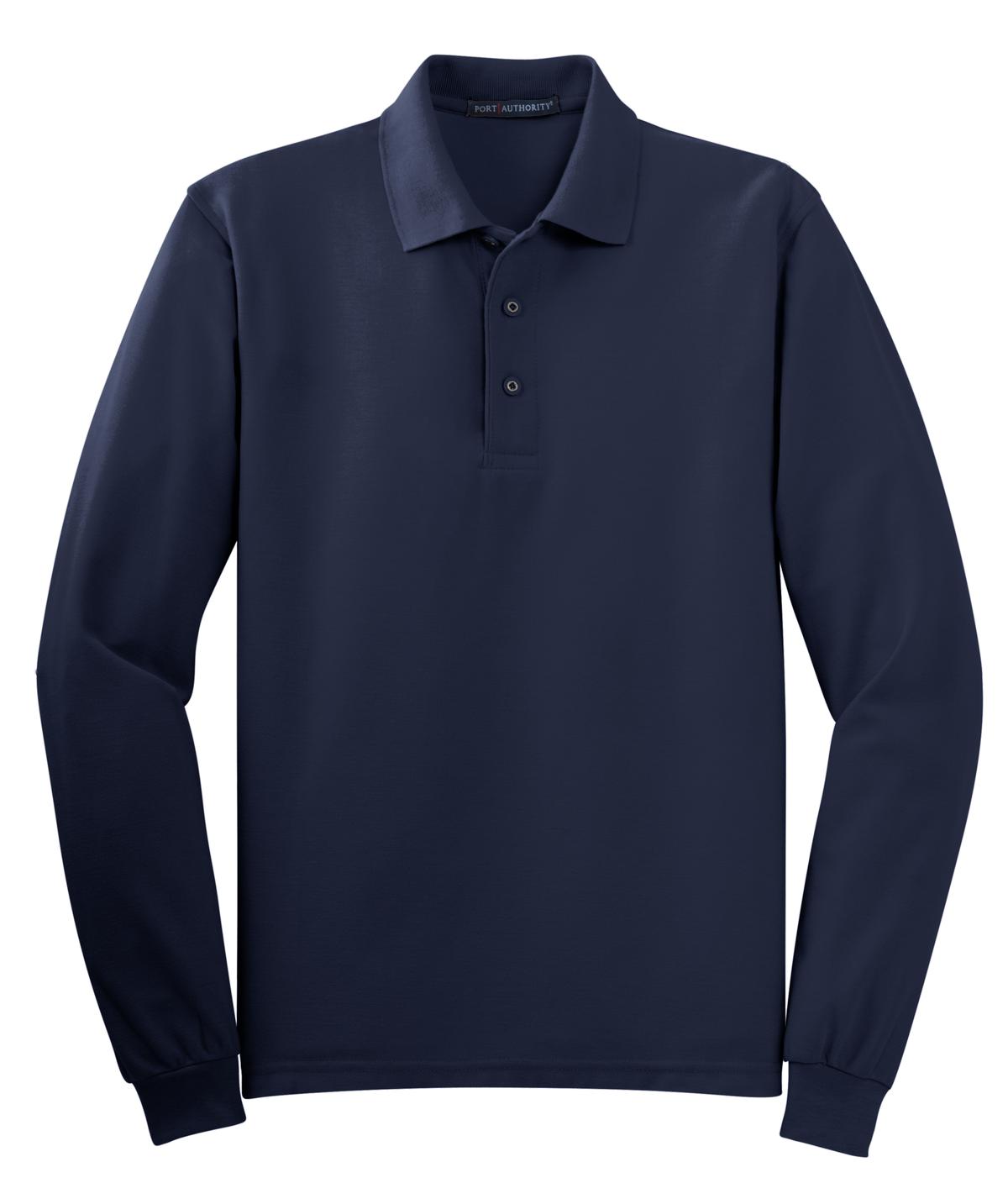 Port Authority Silk Touch™ Long Sleeve Polo. K500LS