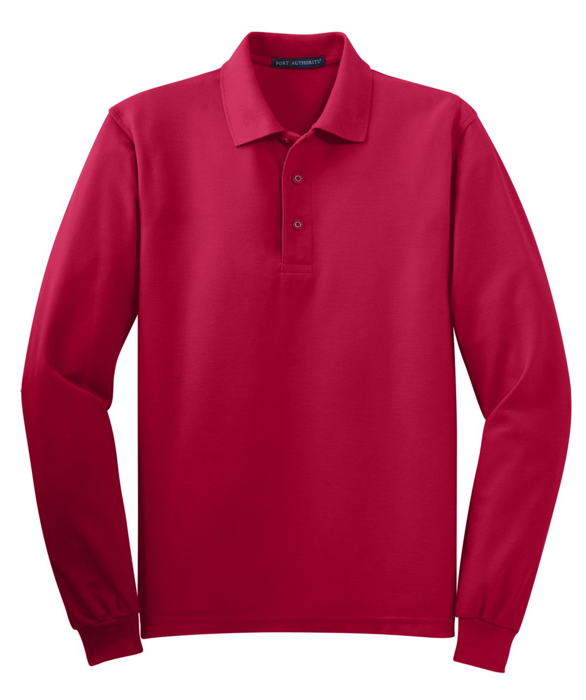 Port Authority Silk Touch™ Long Sleeve Polo. K500LS