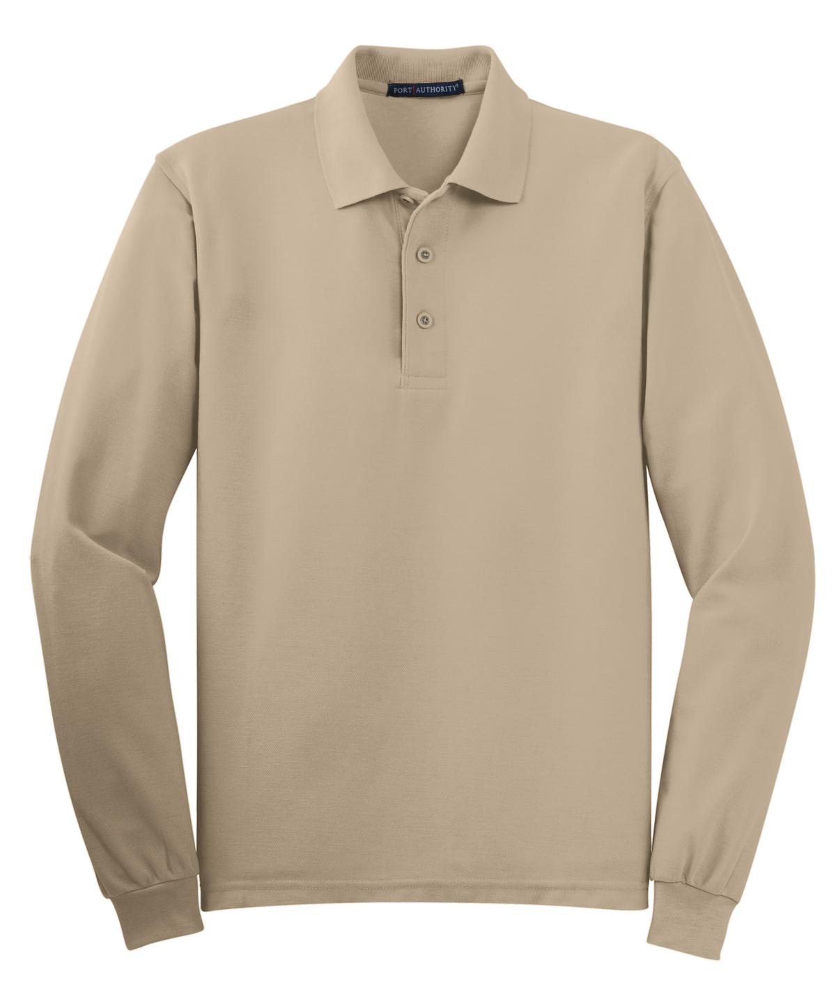Port Authority Silk Touch™ Long Sleeve Polo. K500LS