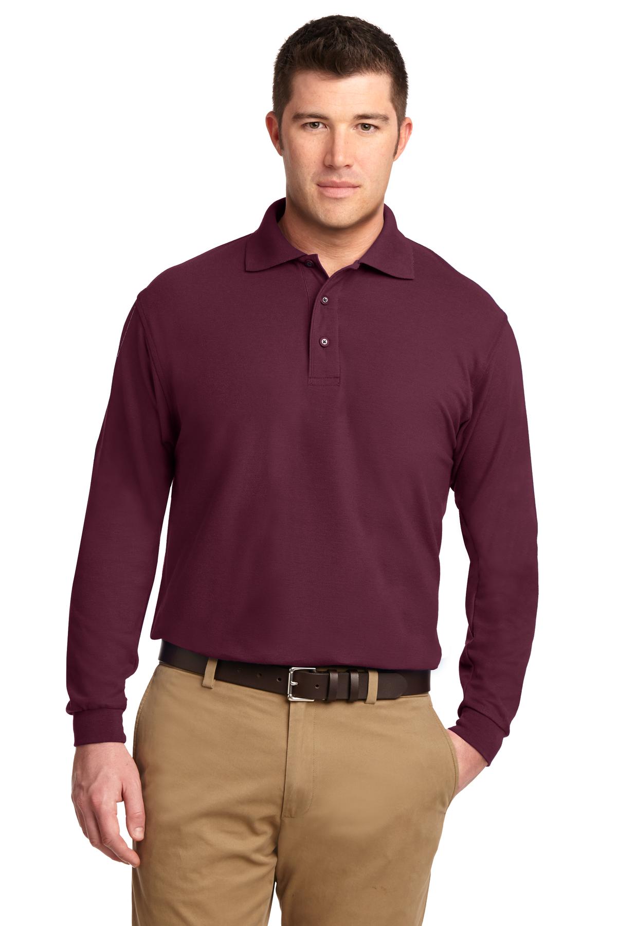 Port Authority Silk Touch™ Long Sleeve Polo. K500LS