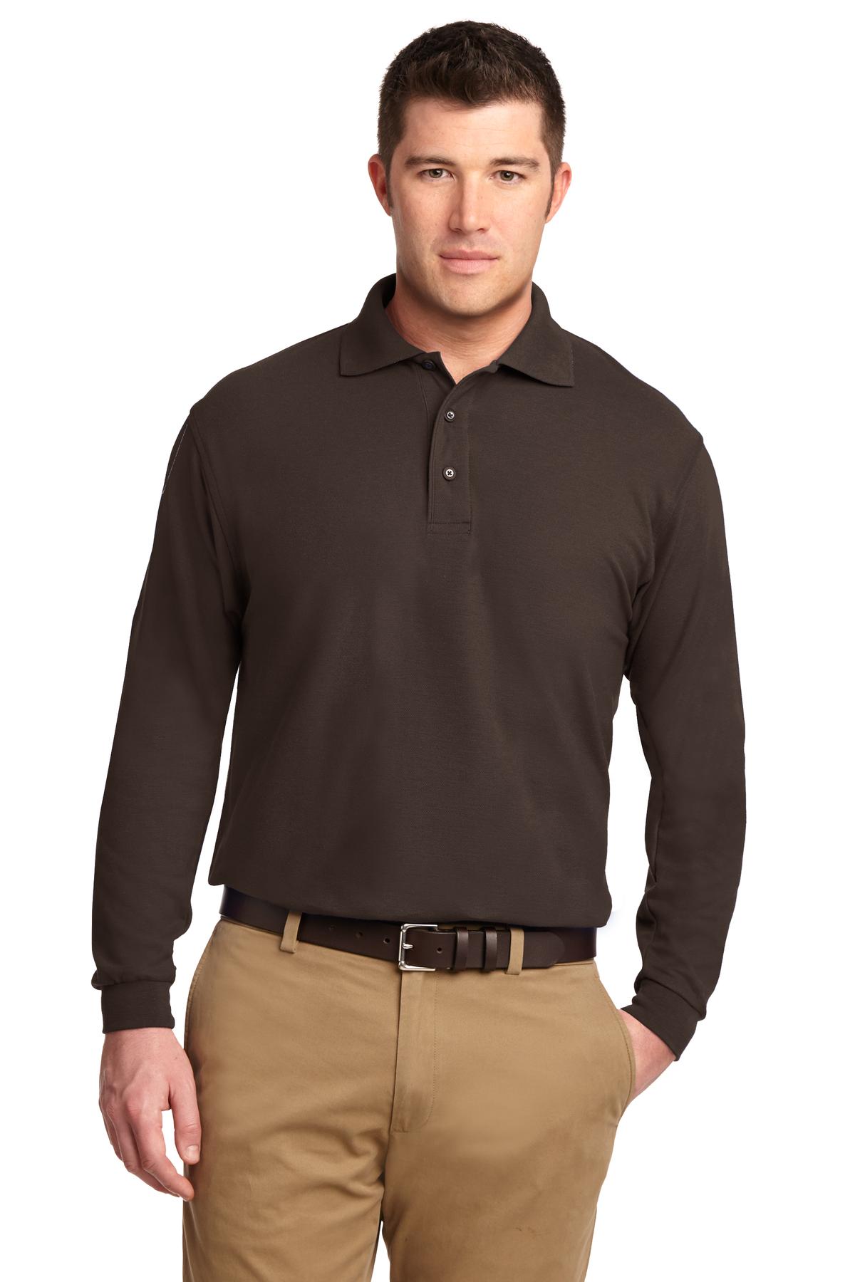 Port Authority Silk Touch™ Long Sleeve Polo. K500LS