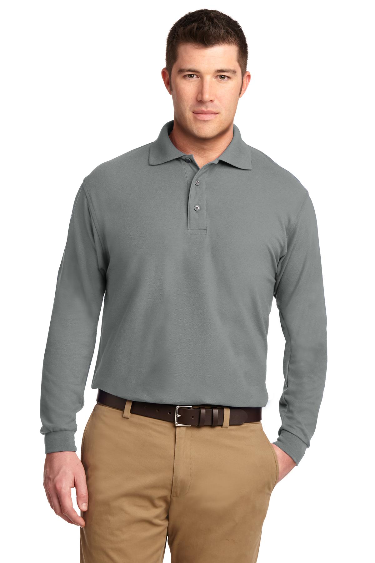 Port Authority Silk Touch™ Long Sleeve Polo. K500LS