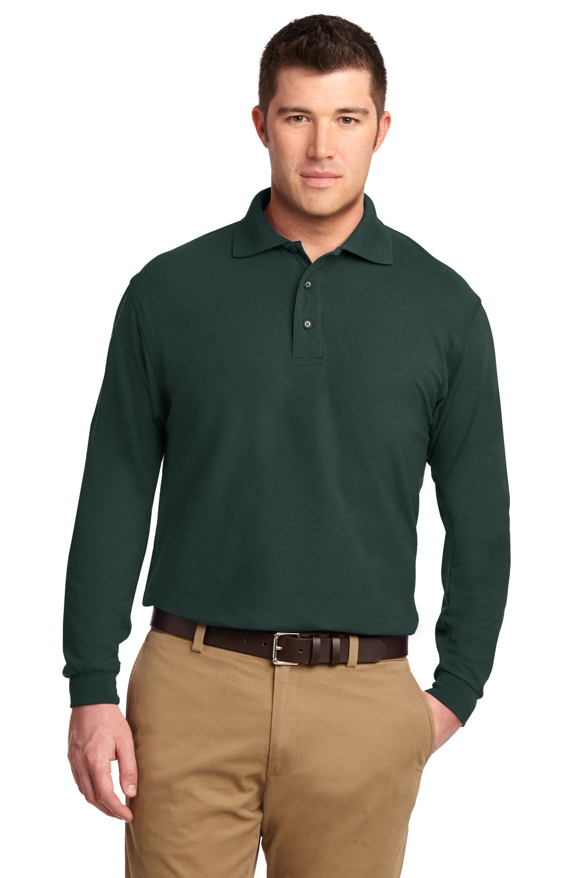 Port Authority Silk Touch™ Long Sleeve Polo. K500LS