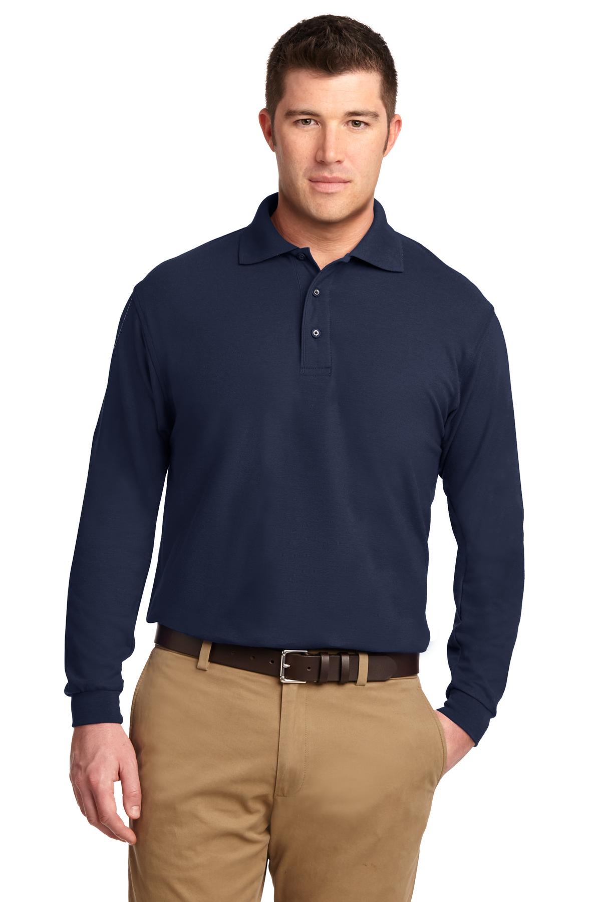Port Authority Silk Touch™ Long Sleeve Polo. K500LS