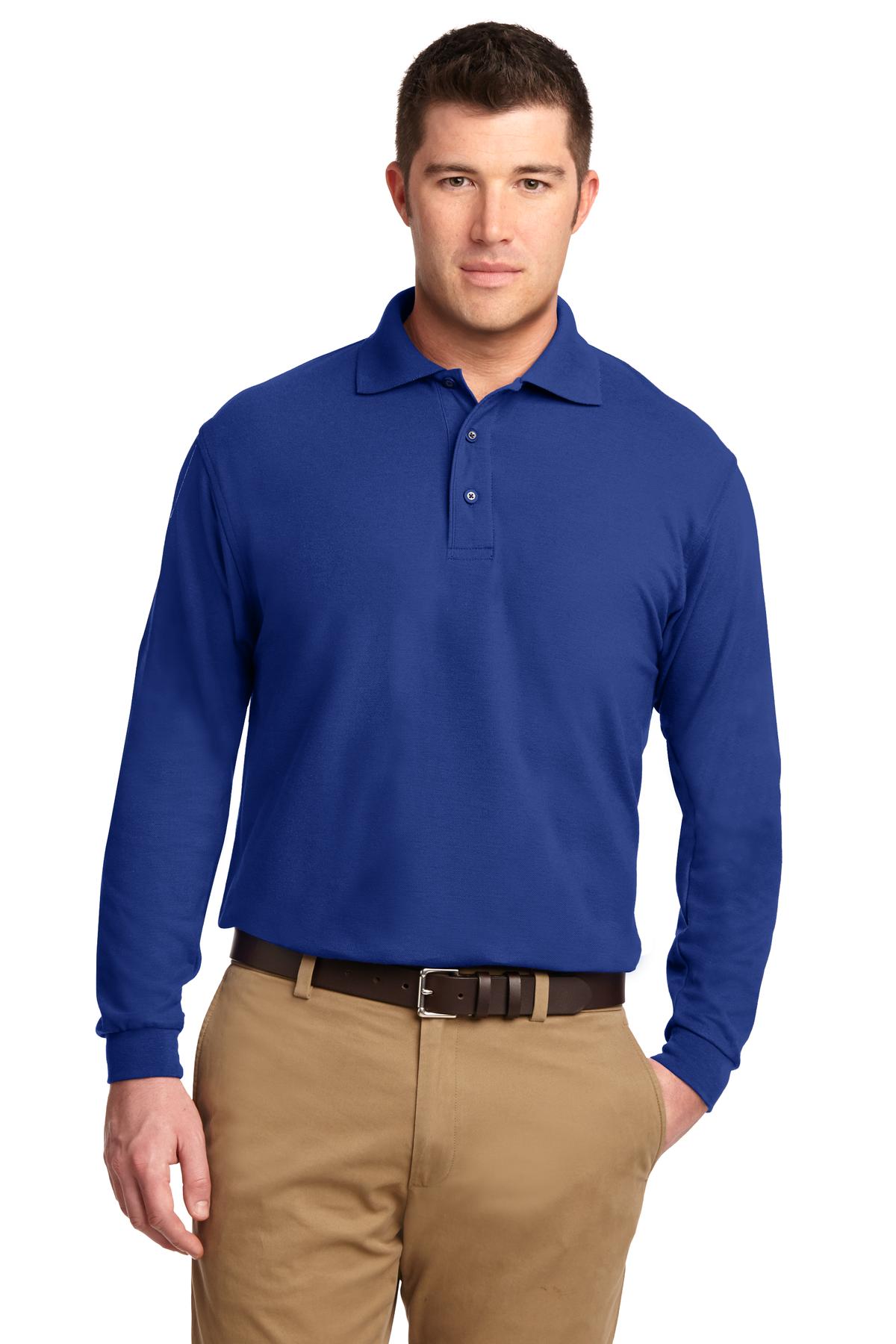 Port Authority Silk Touch™ Long Sleeve Polo. K500LS