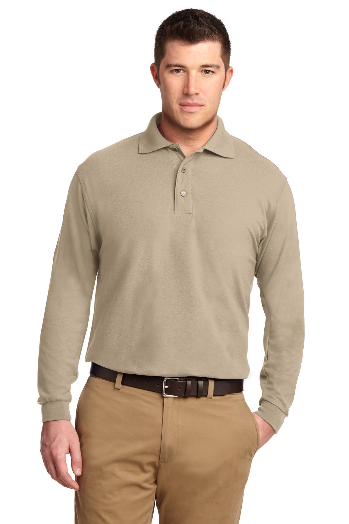 Port Authority Silk Touch™ Long Sleeve Polo. K500LS