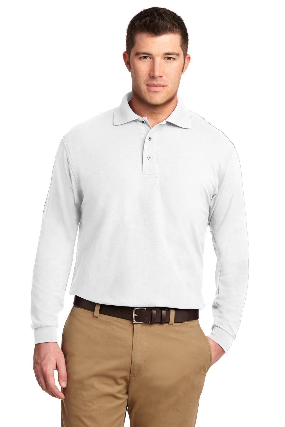Port Authority Silk Touch™ Long Sleeve Polo. K500LS