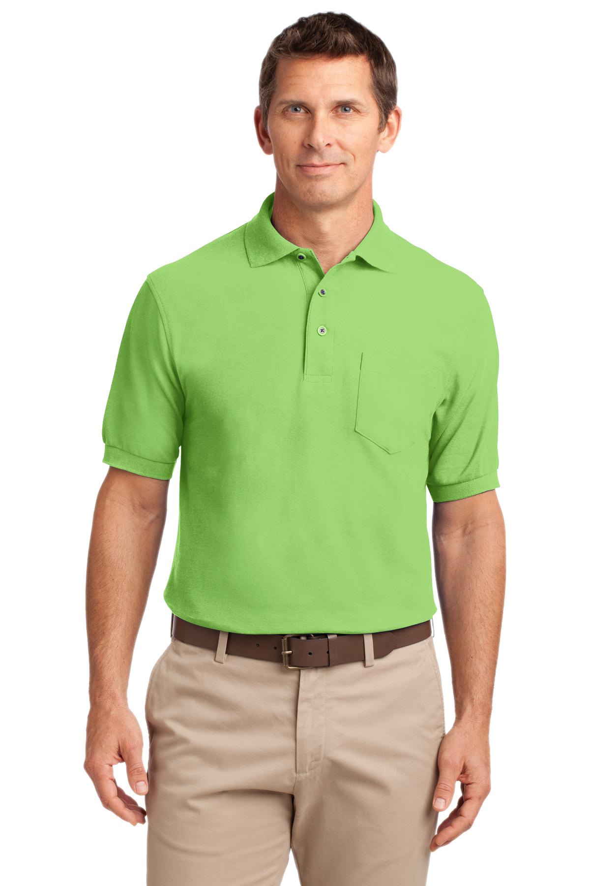 Port Authority Silk Touch™ Polo with Pocket. K500P