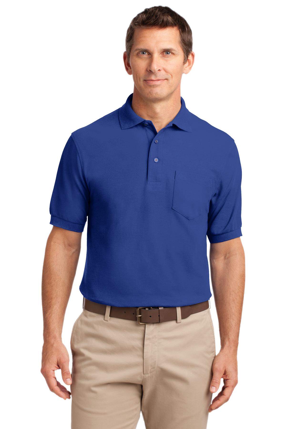 Port Authority Silk Touch™ Polo with Pocket. K500P