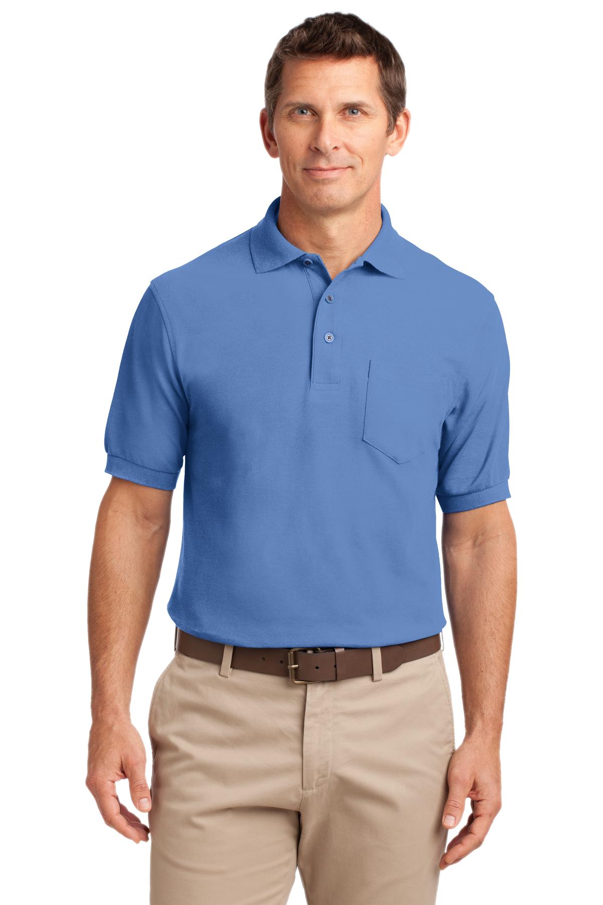 Port Authority Silk Touch™ Polo with Pocket. K500P
