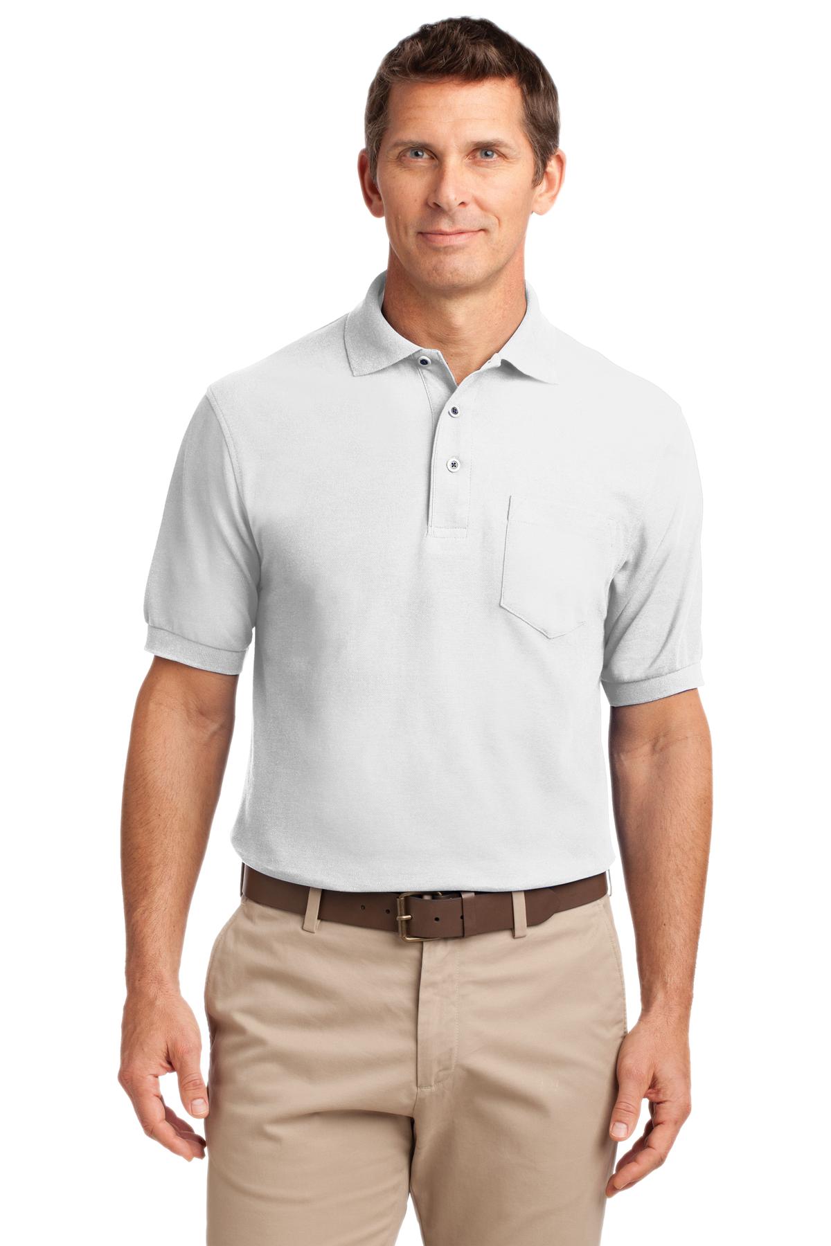 Port Authority Silk Touch™ Polo with Pocket. K500P