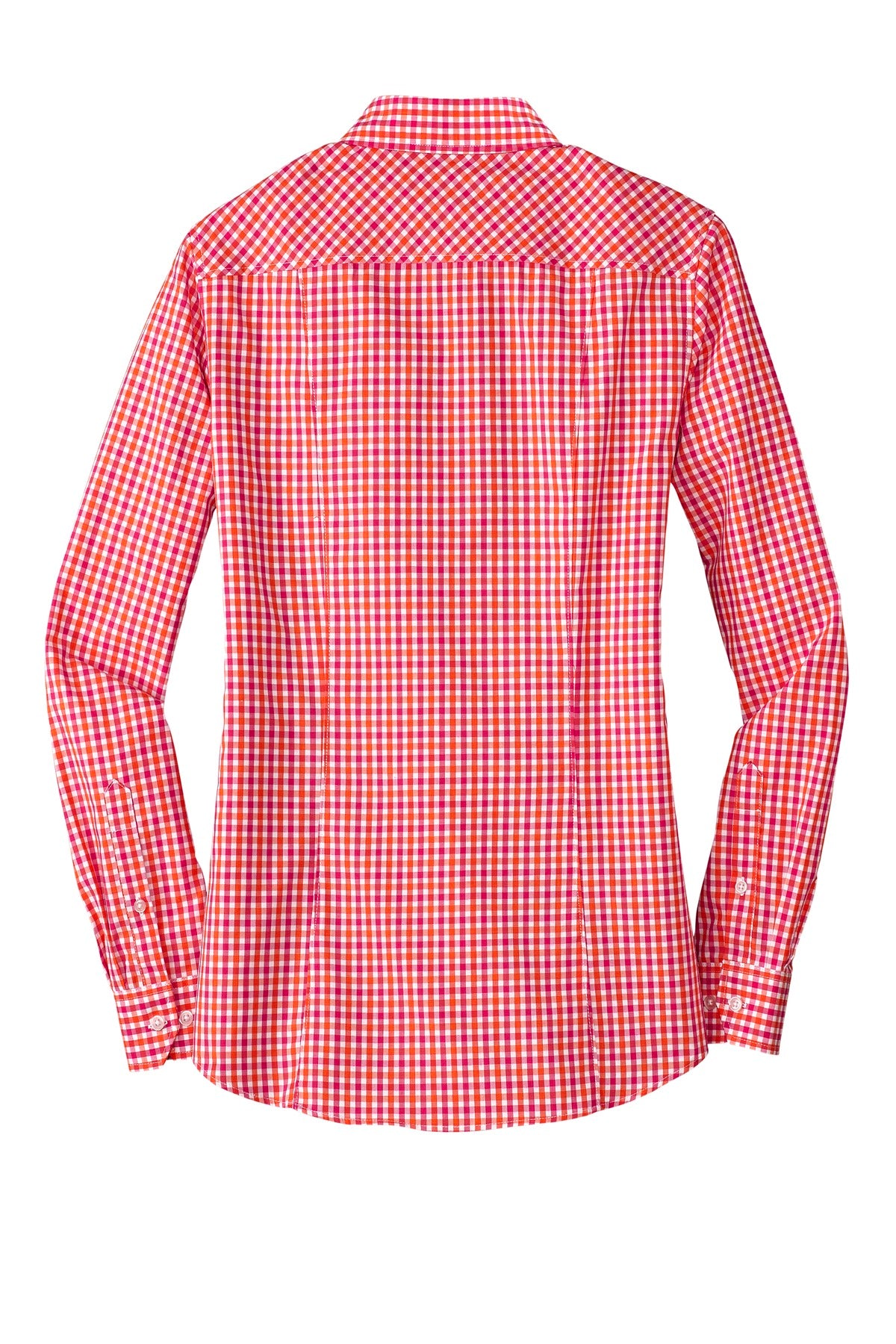 Port Authority Ladies Long Sleeve Gingham Easy Care Shirt. L654