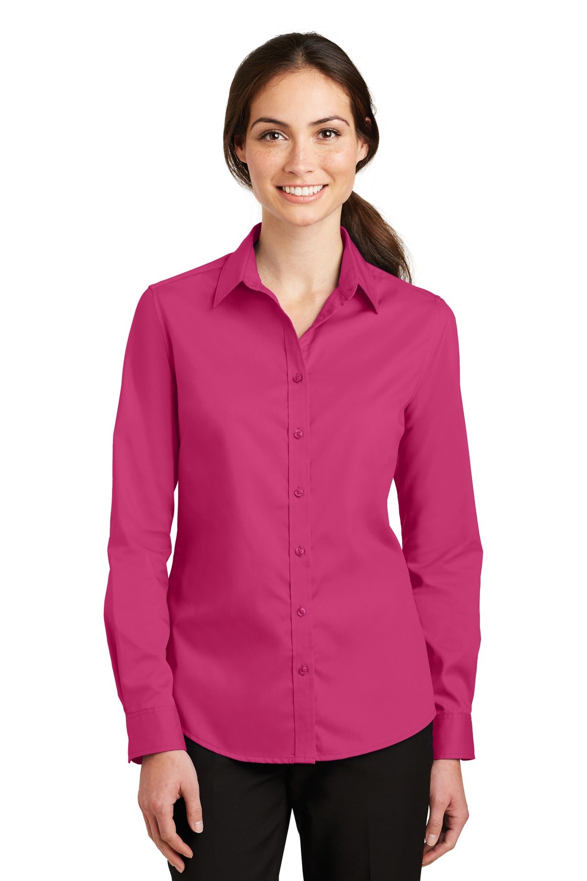 Port Authority Ladies SuperPro™ Twill Shirt. L663