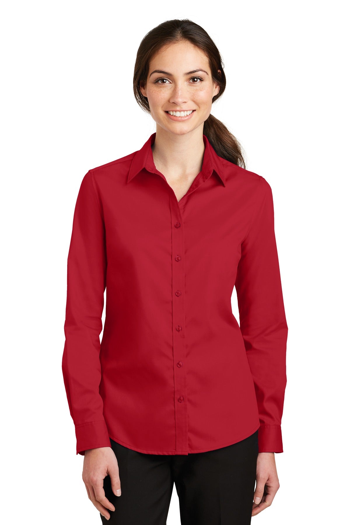 Port Authority Ladies SuperPro™ Twill Shirt. L663