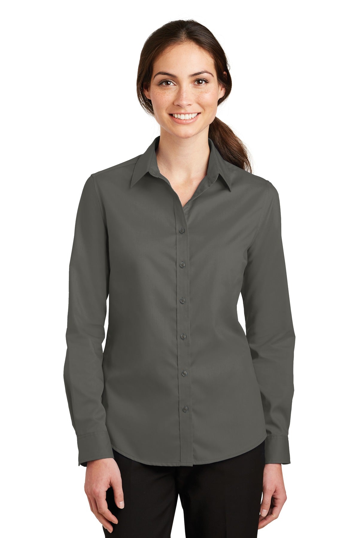 Port Authority Ladies SuperPro™ Twill Shirt. L663