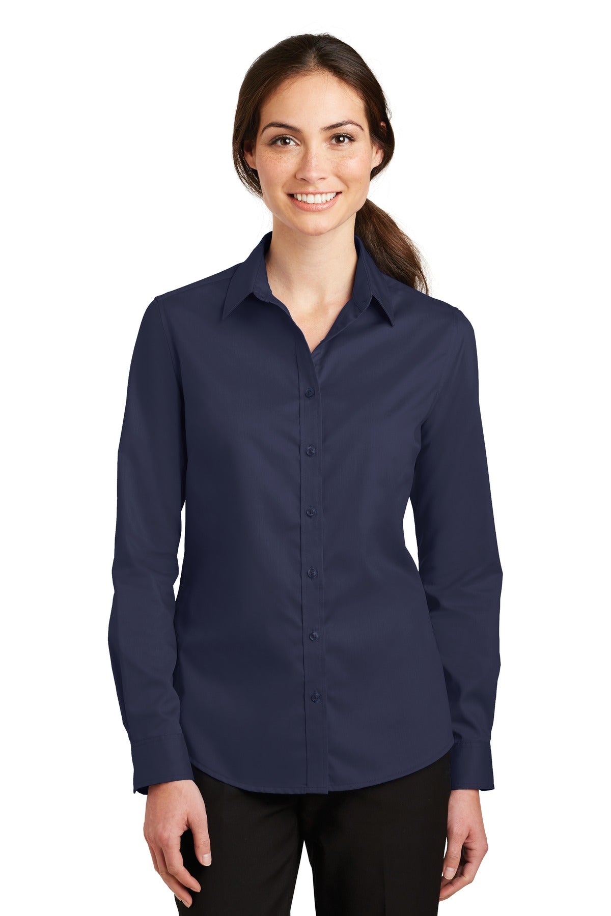 Port Authority Ladies SuperPro™ Twill Shirt. L663