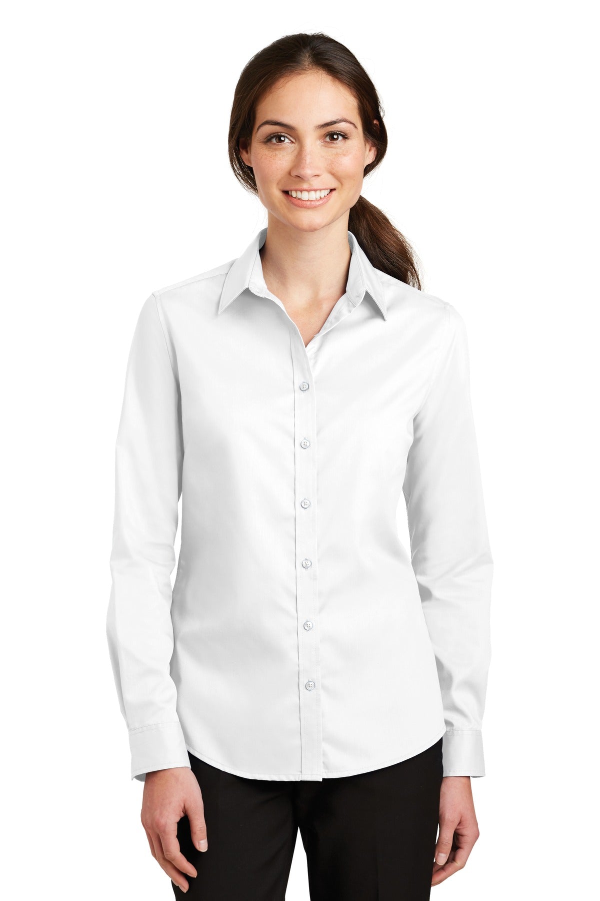 Port Authority Ladies SuperPro™ Twill Shirt. L663