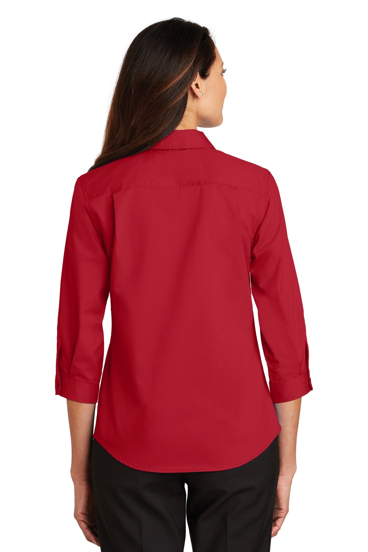 Port Authority Ladies 3/4-Sleeve SuperPro™ Twill Shirt. L665