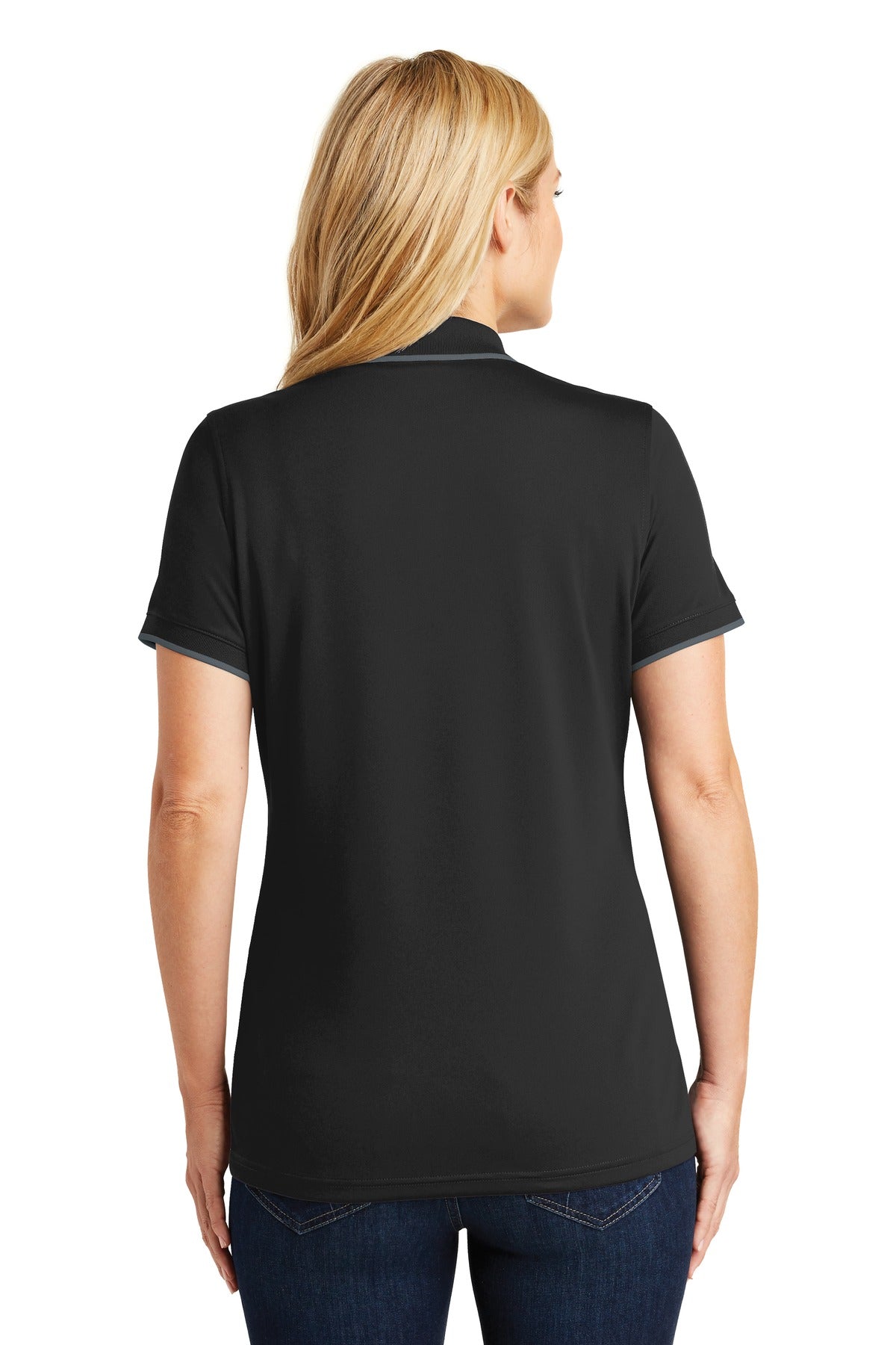 Port Authority Ladies Dry Zone UV Micro-Mesh Tipped Polo. LK111