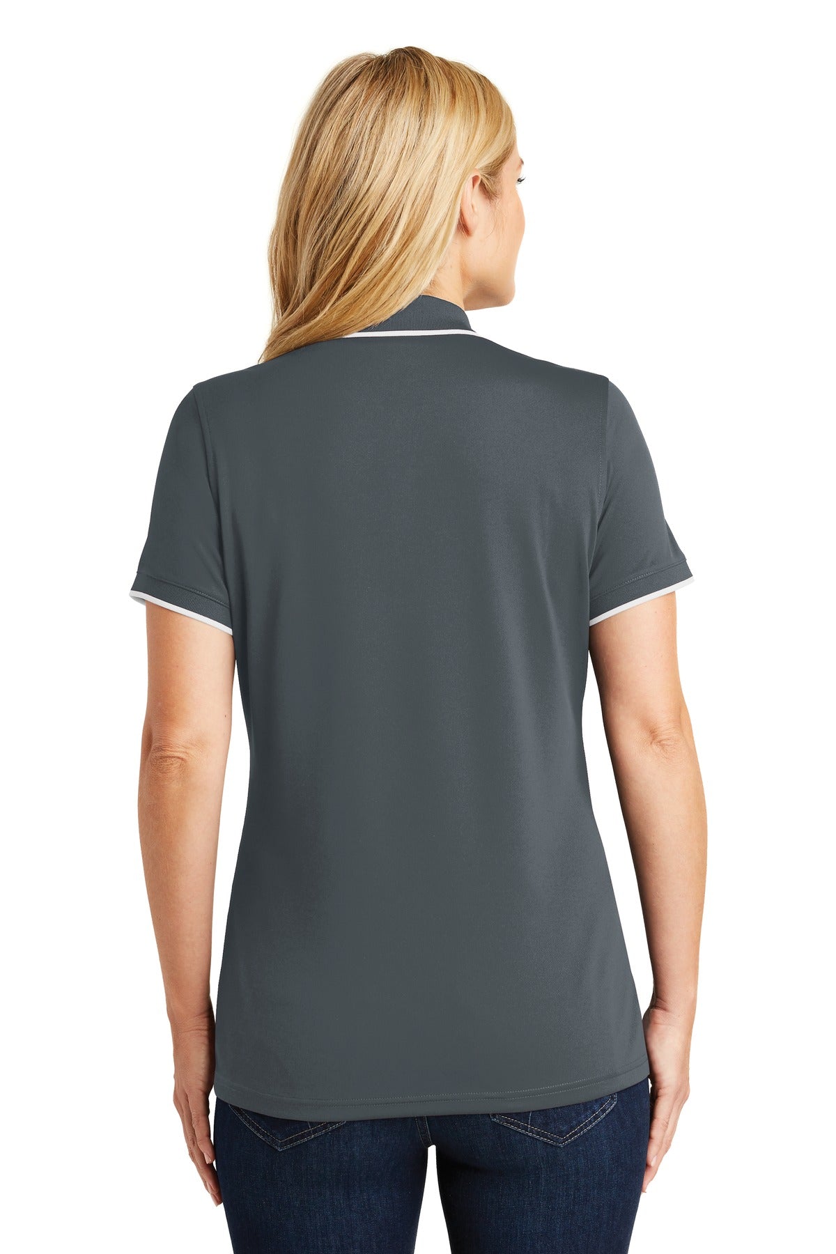 Port Authority Ladies Dry Zone UV Micro-Mesh Tipped Polo. LK111