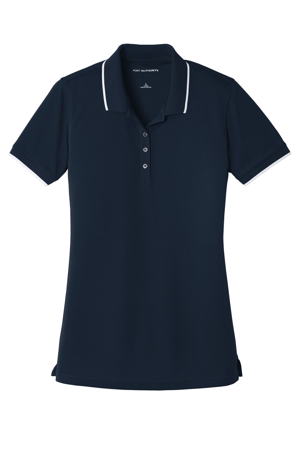 Port Authority Ladies Dry Zone UV Micro-Mesh Tipped Polo. LK111