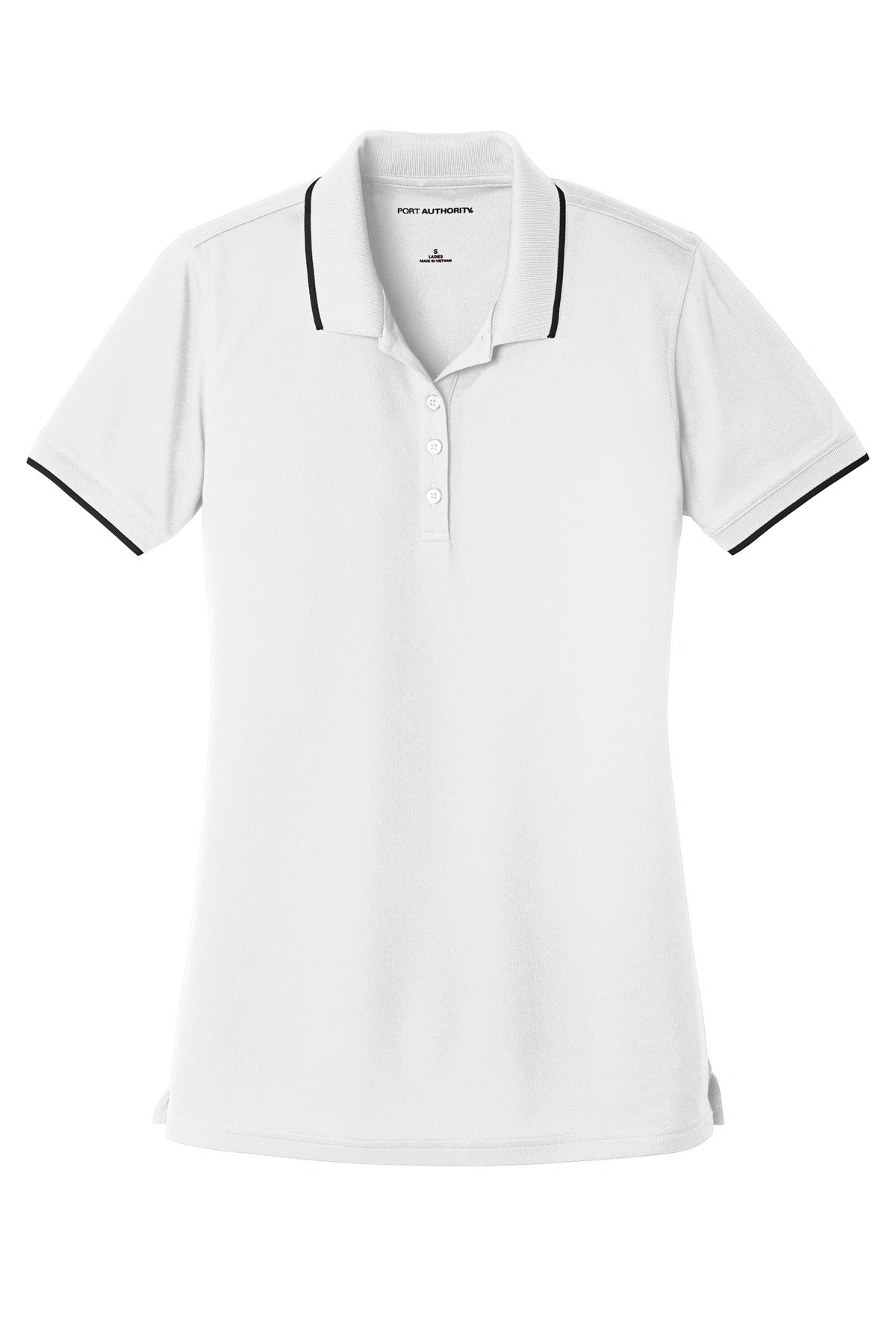 Port Authority Ladies Dry Zone UV Micro-Mesh Tipped Polo. LK111