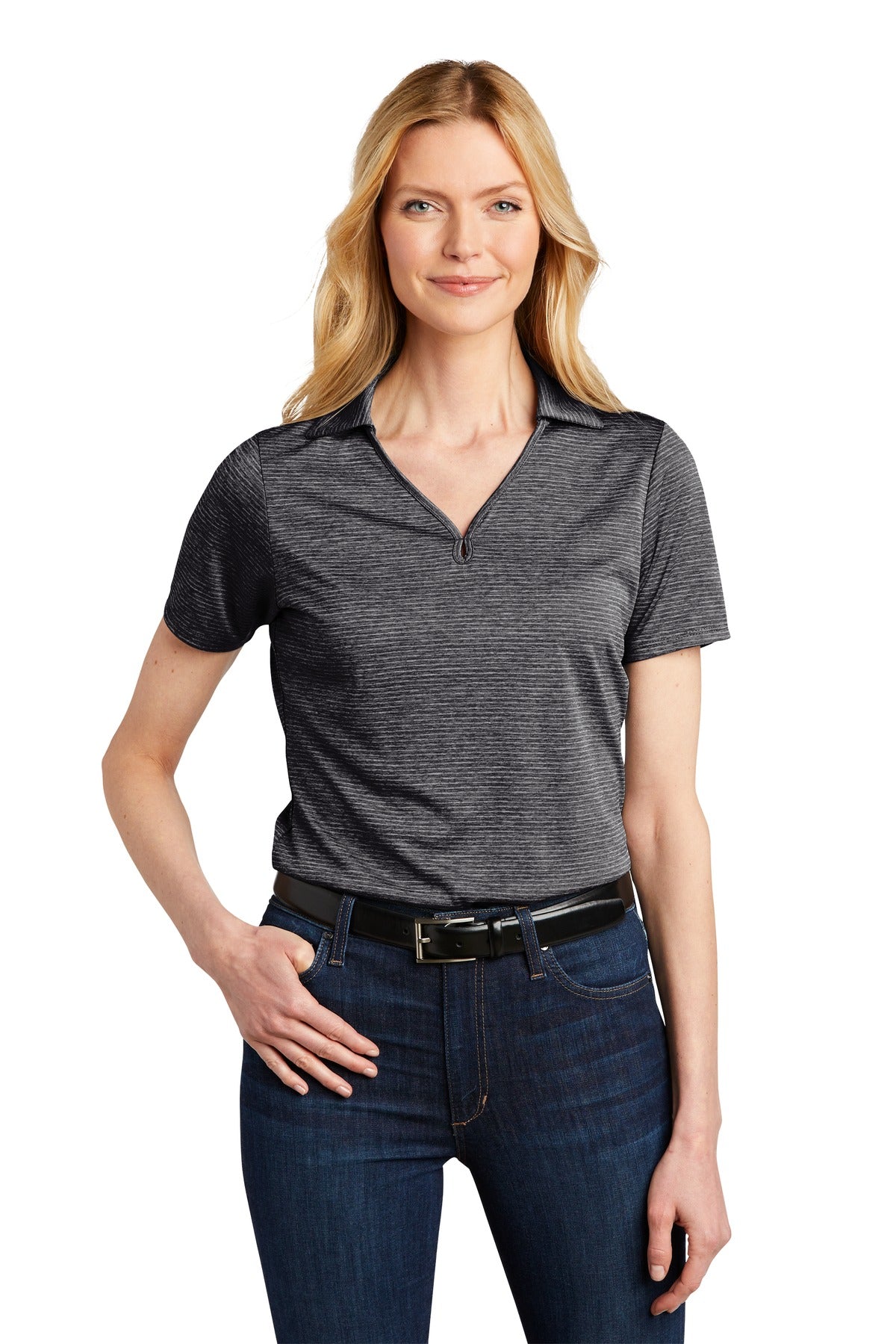 Port Authority Ladies Shadow Stripe Polo. LK585