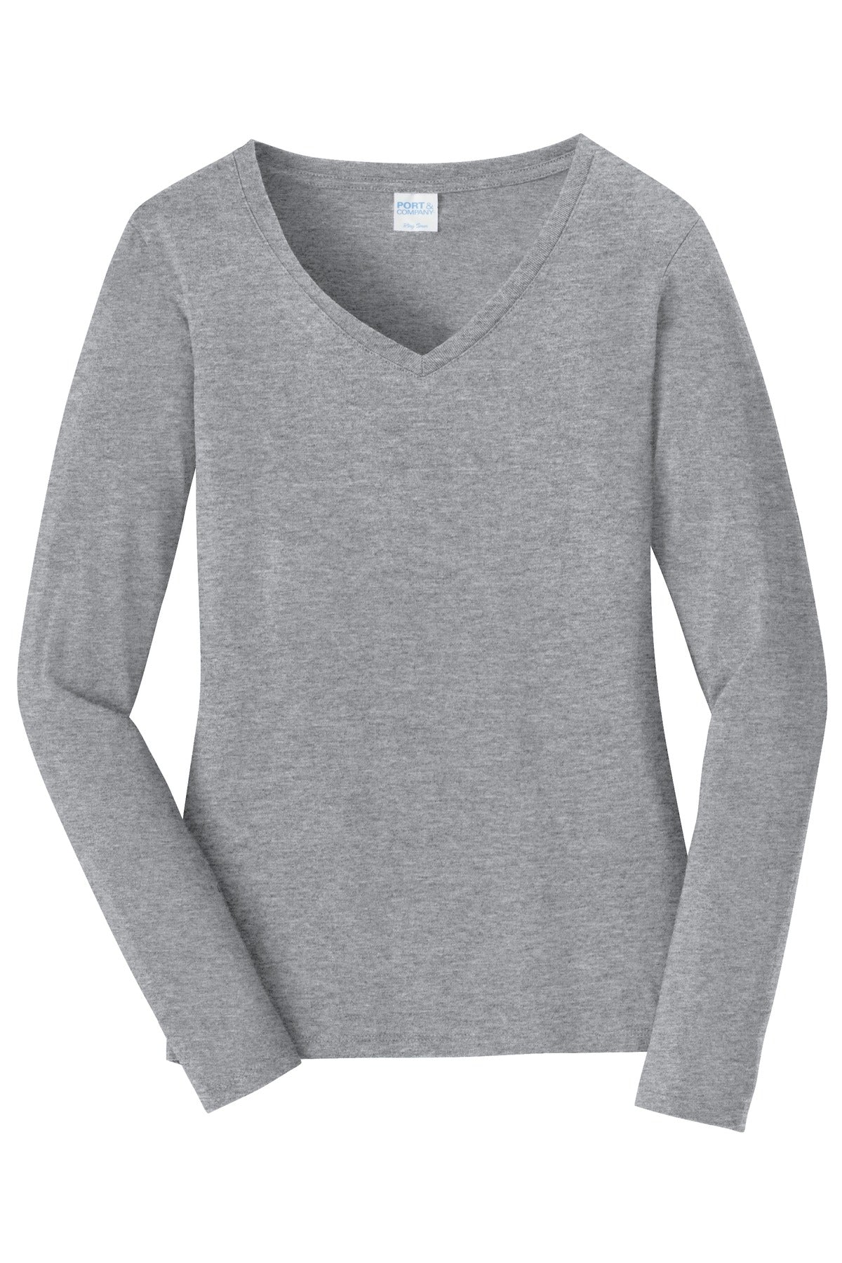 Port & Company Ladies Long Sleeve Fan Favorite V-Neck Tee. LPC450VLS