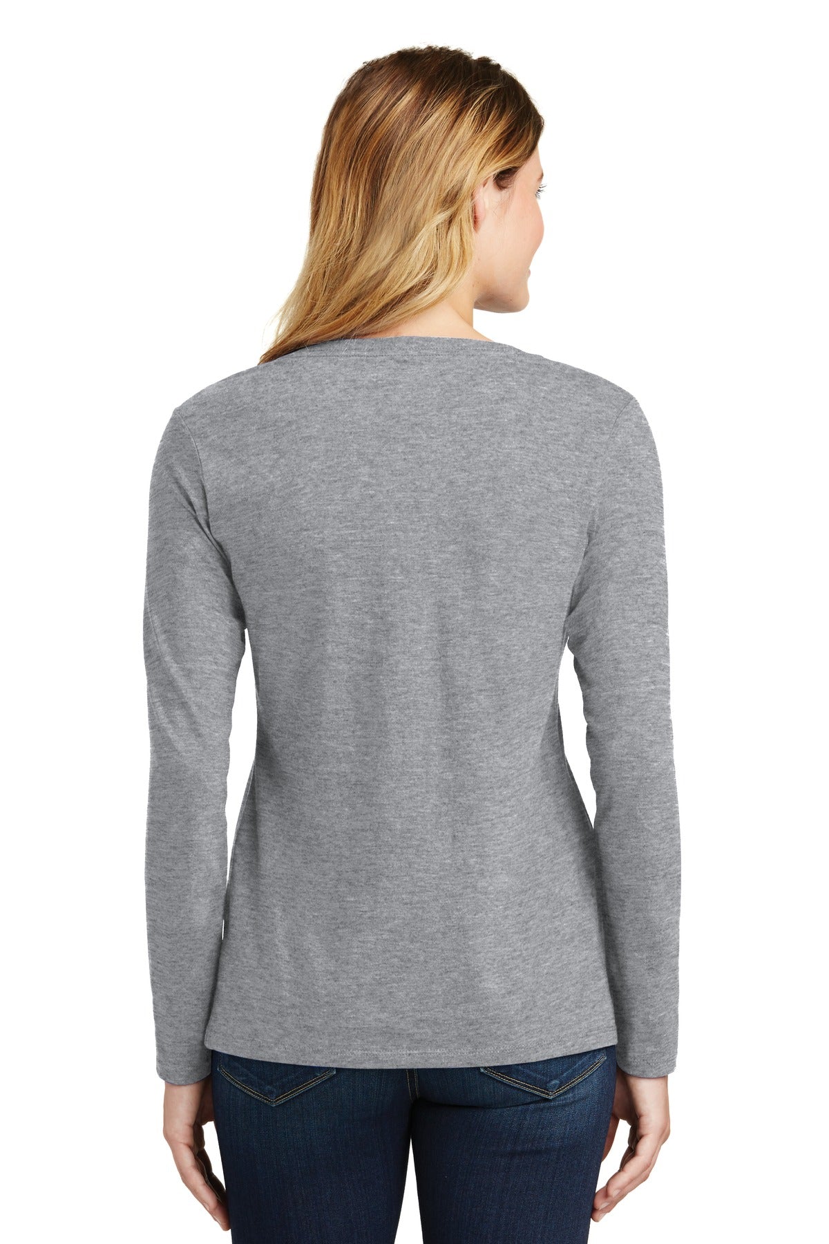 Port & Company Ladies Long Sleeve Fan Favorite V-Neck Tee. LPC450VLS