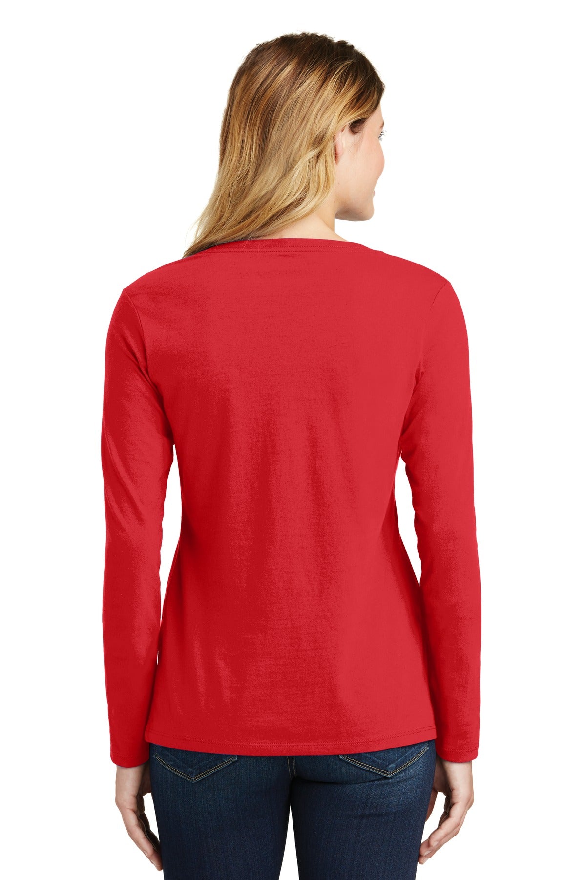Port & Company Ladies Long Sleeve Fan Favorite V-Neck Tee. LPC450VLS