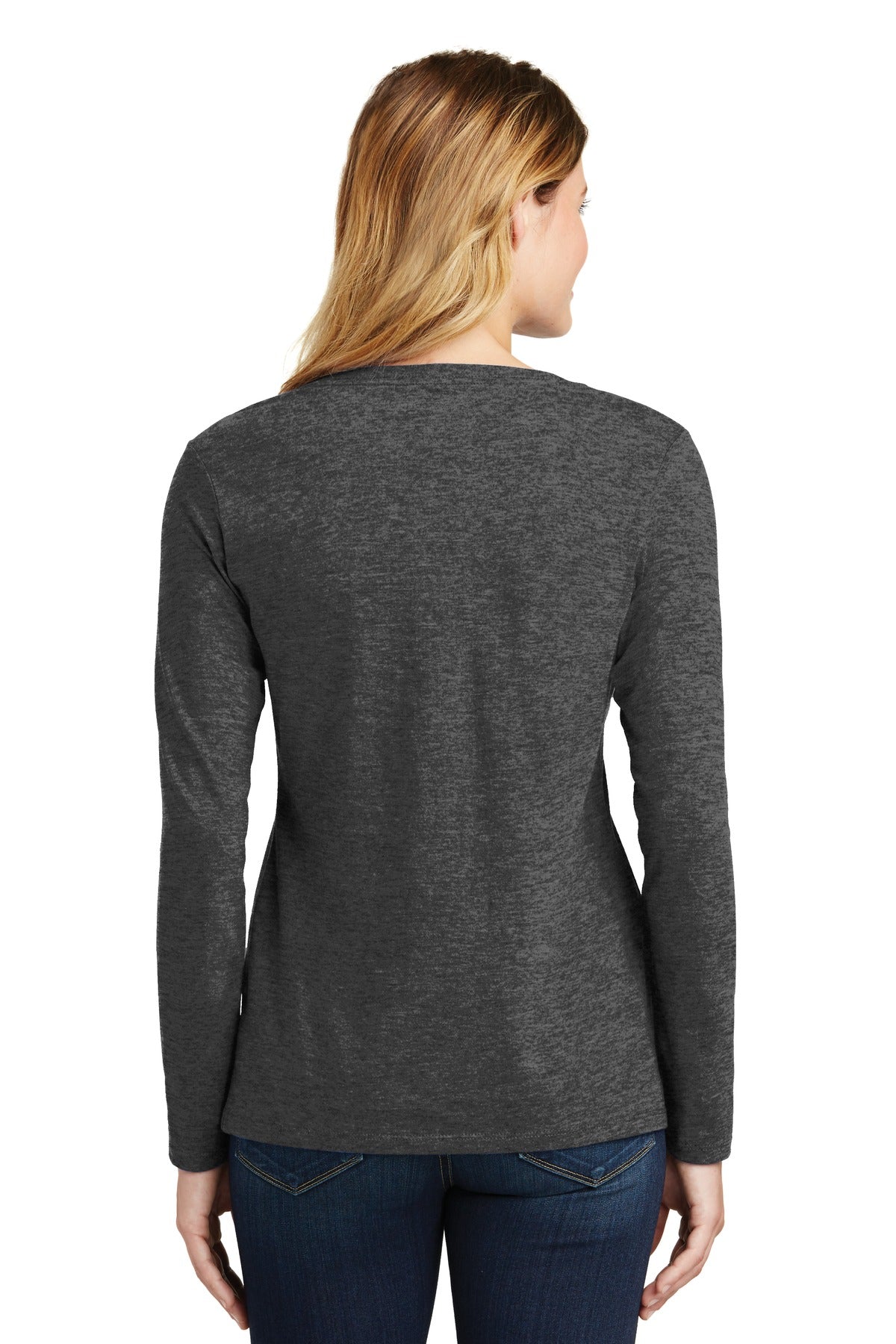 Port & Company Ladies Long Sleeve Fan Favorite V-Neck Tee. LPC450VLS