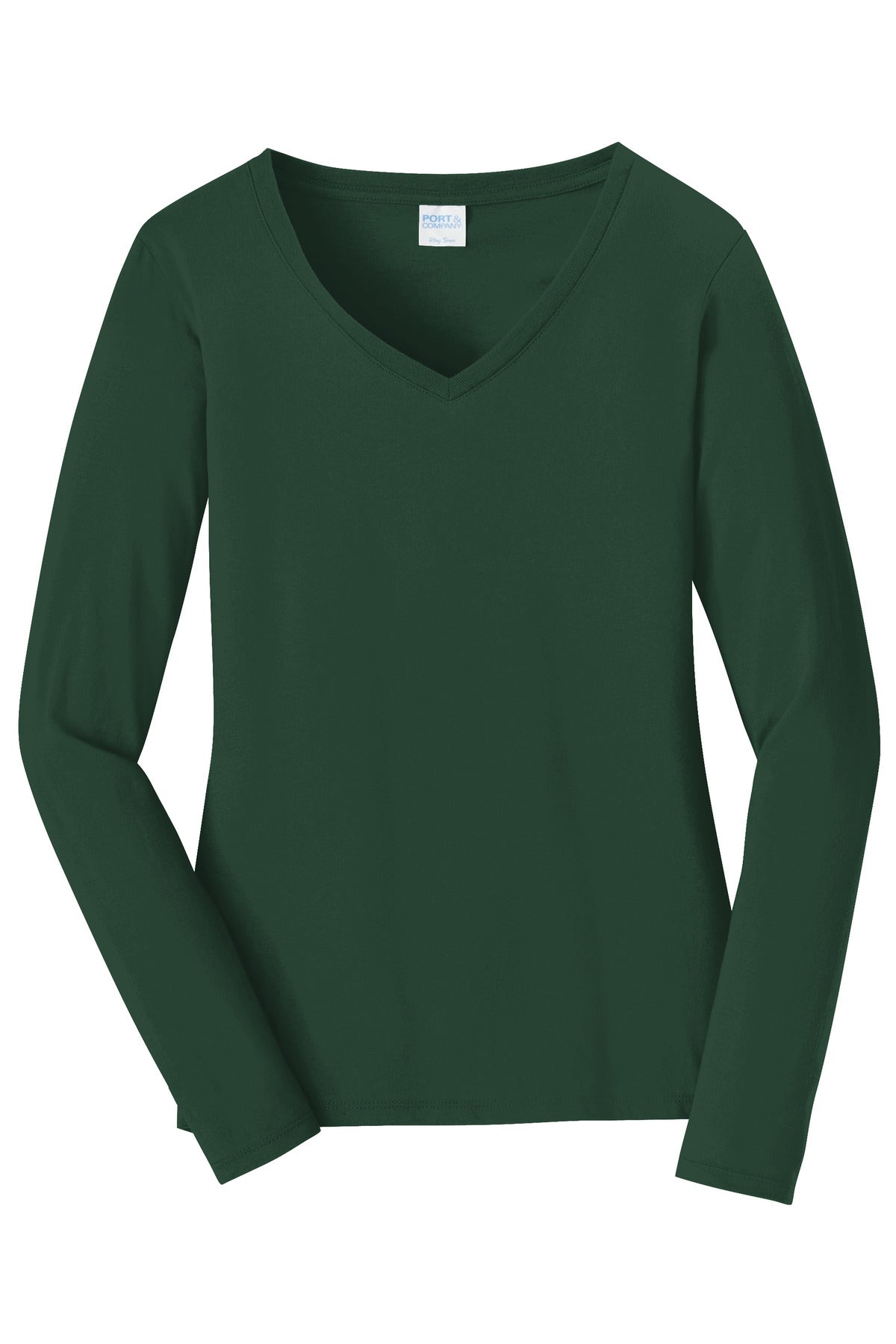 Port & Company Ladies Long Sleeve Fan Favorite V-Neck Tee. LPC450VLS