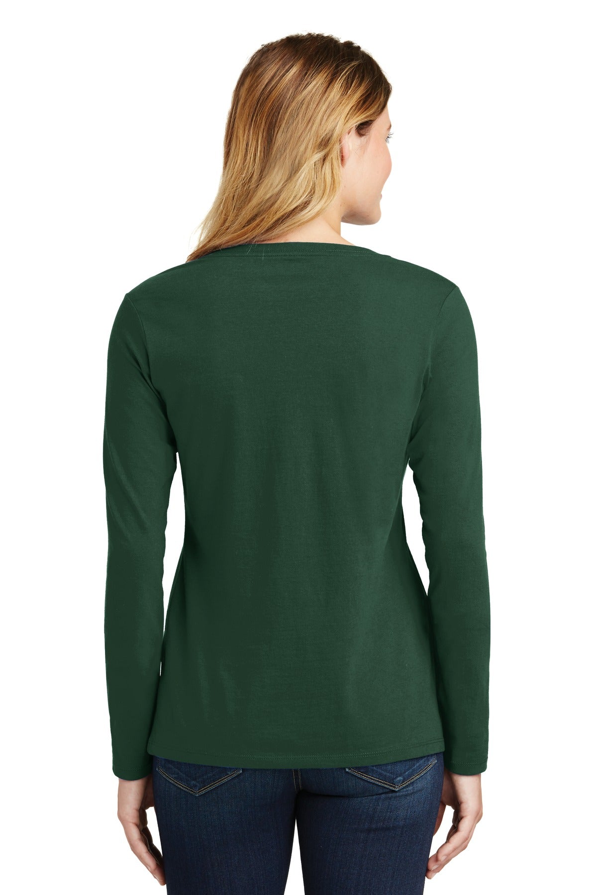 Port & Company Ladies Long Sleeve Fan Favorite V-Neck Tee. LPC450VLS