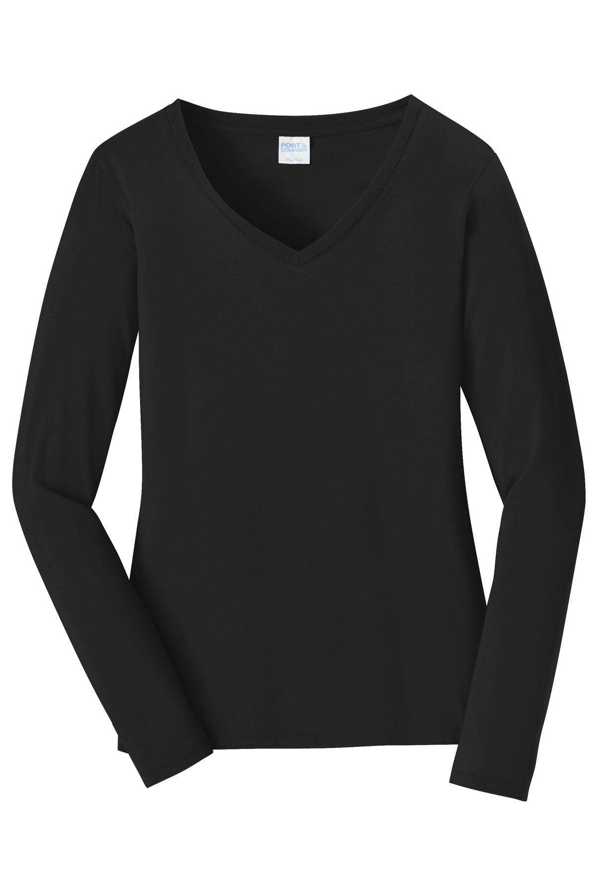 Port & Company Ladies Long Sleeve Fan Favorite V-Neck Tee. LPC450VLS