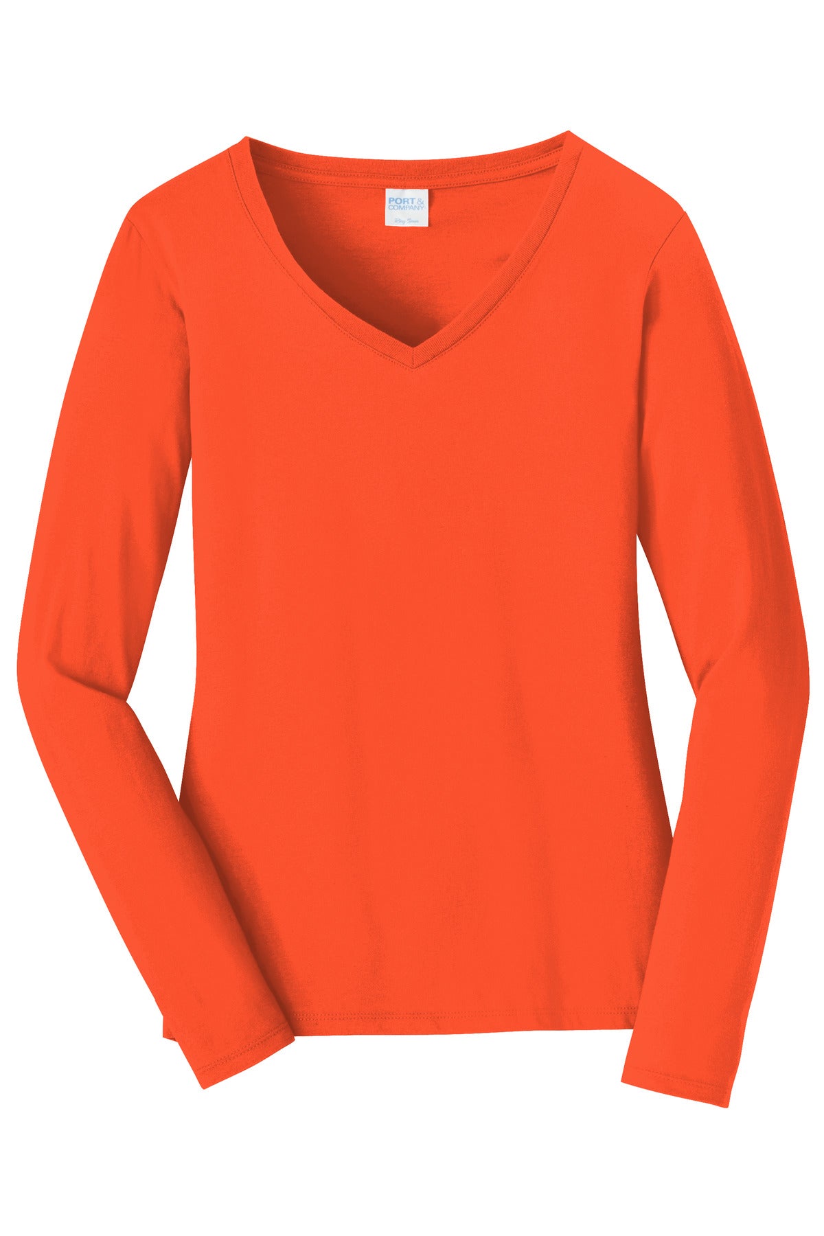Port & Company Ladies Long Sleeve Fan Favorite V-Neck Tee. LPC450VLS