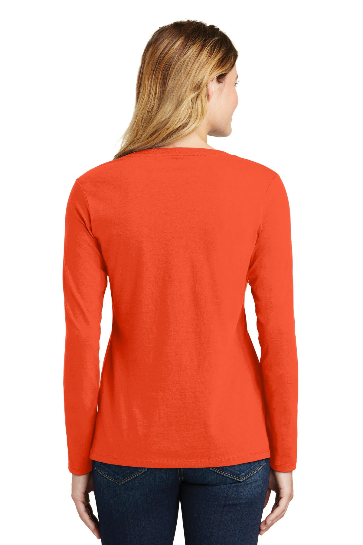 Port & Company Ladies Long Sleeve Fan Favorite V-Neck Tee. LPC450VLS
