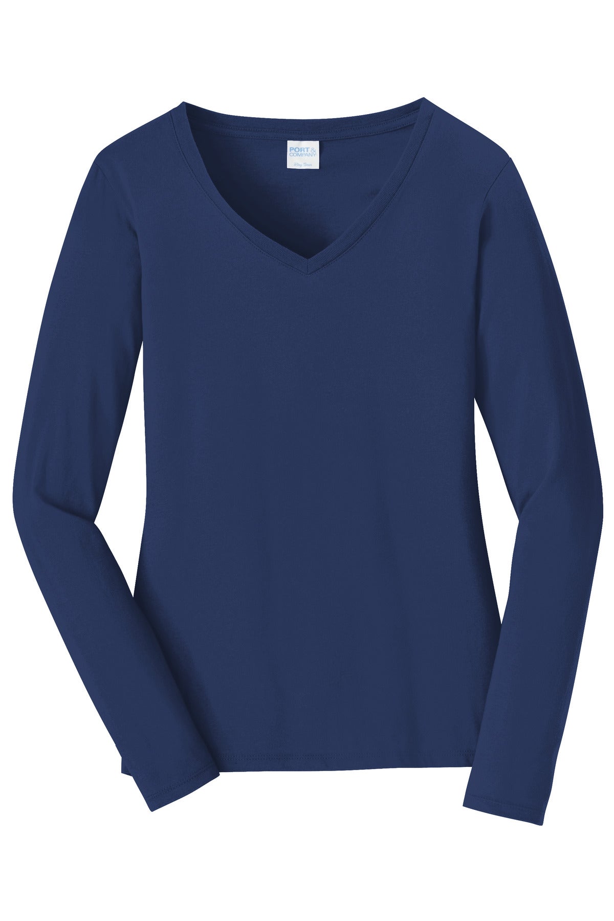 Port & Company Ladies Long Sleeve Fan Favorite V-Neck Tee. LPC450VLS