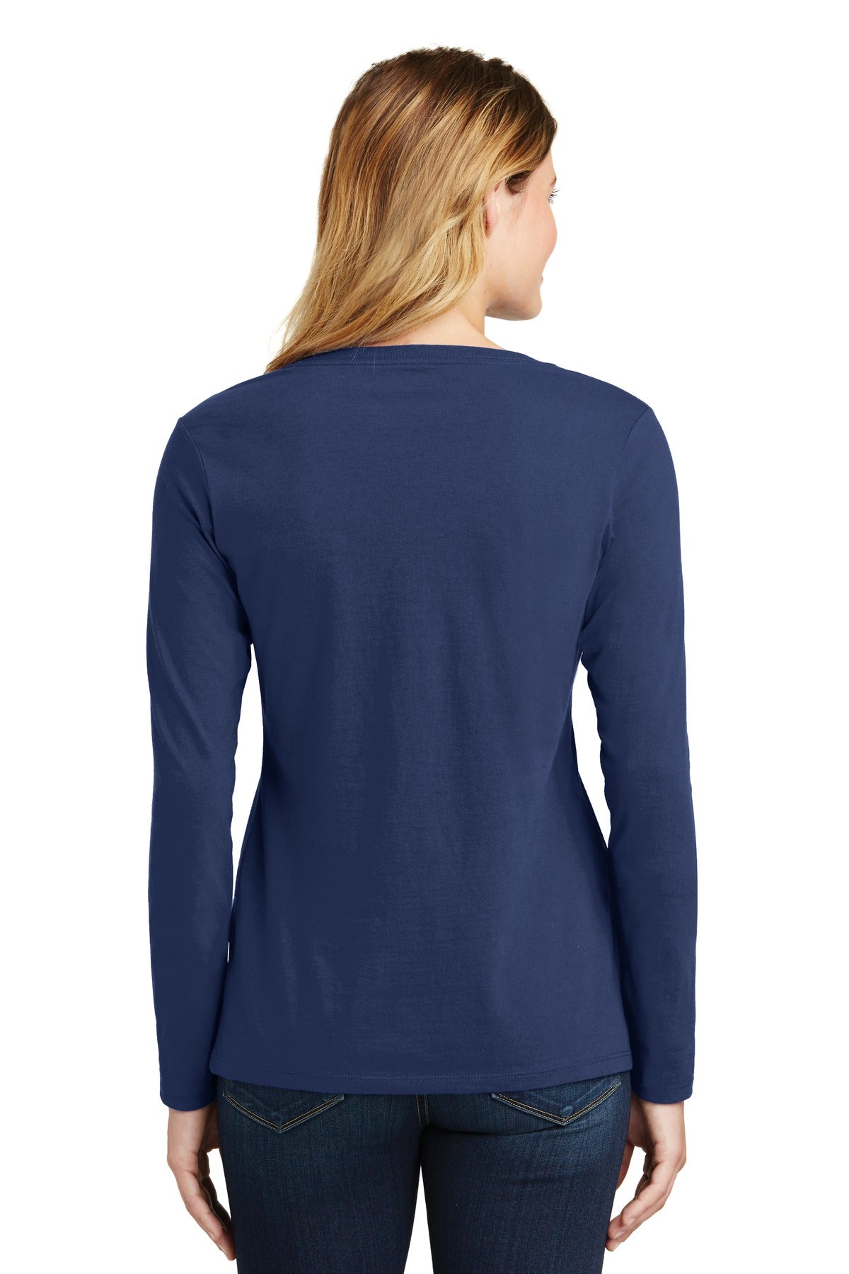 Port & Company Ladies Long Sleeve Fan Favorite V-Neck Tee. LPC450VLS