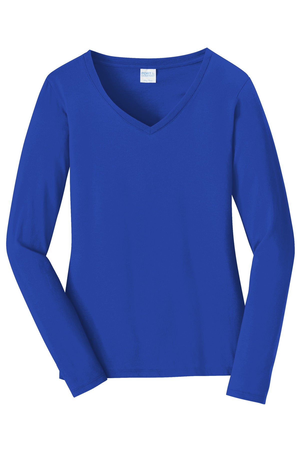 Port & Company Ladies Long Sleeve Fan Favorite V-Neck Tee. LPC450VLS