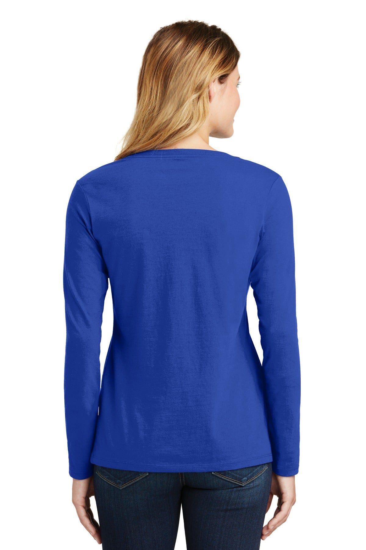 Port & Company Ladies Long Sleeve Fan Favorite V-Neck Tee. LPC450VLS