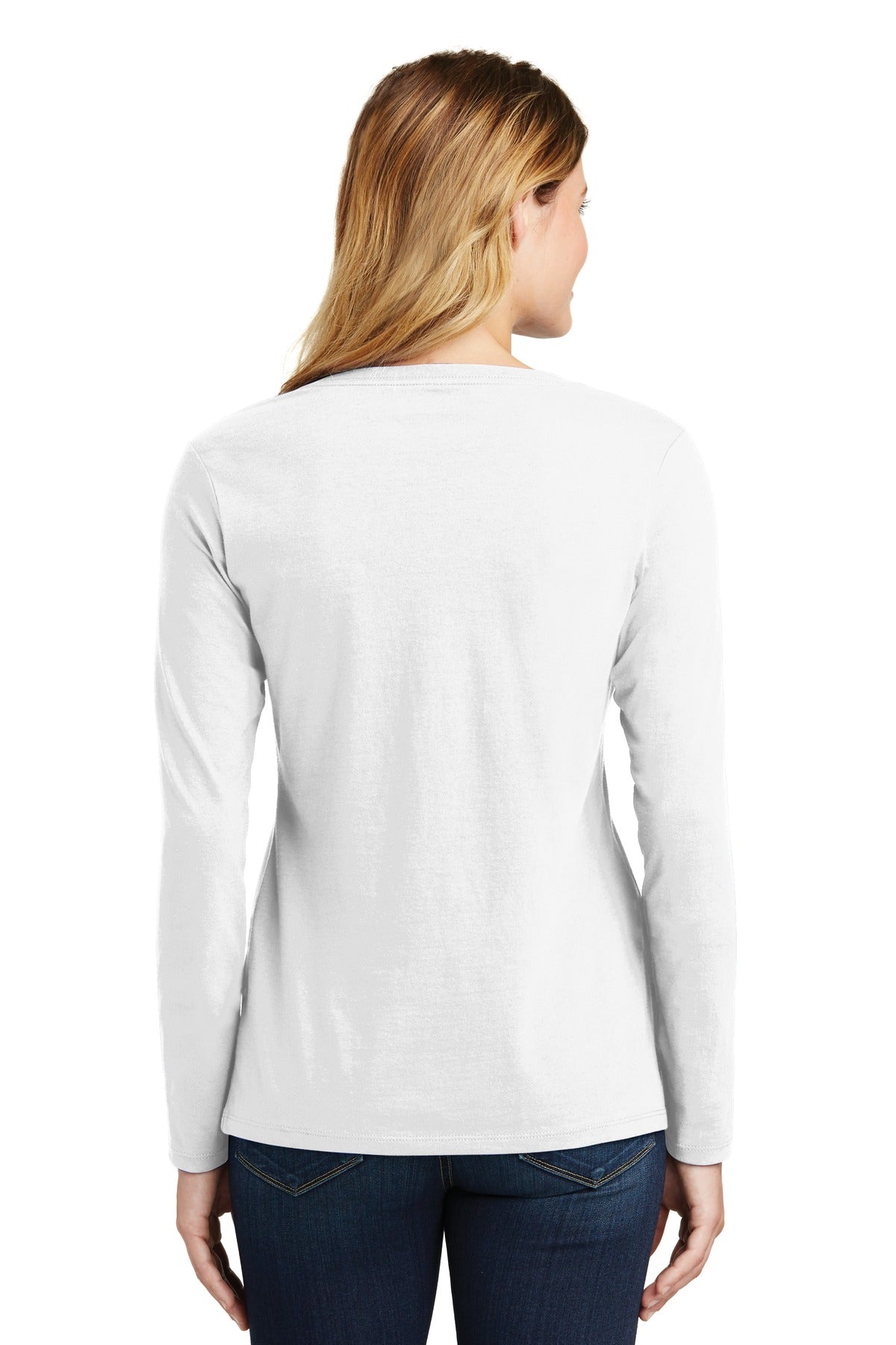 Port & Company Ladies Long Sleeve Fan Favorite V-Neck Tee. LPC450VLS