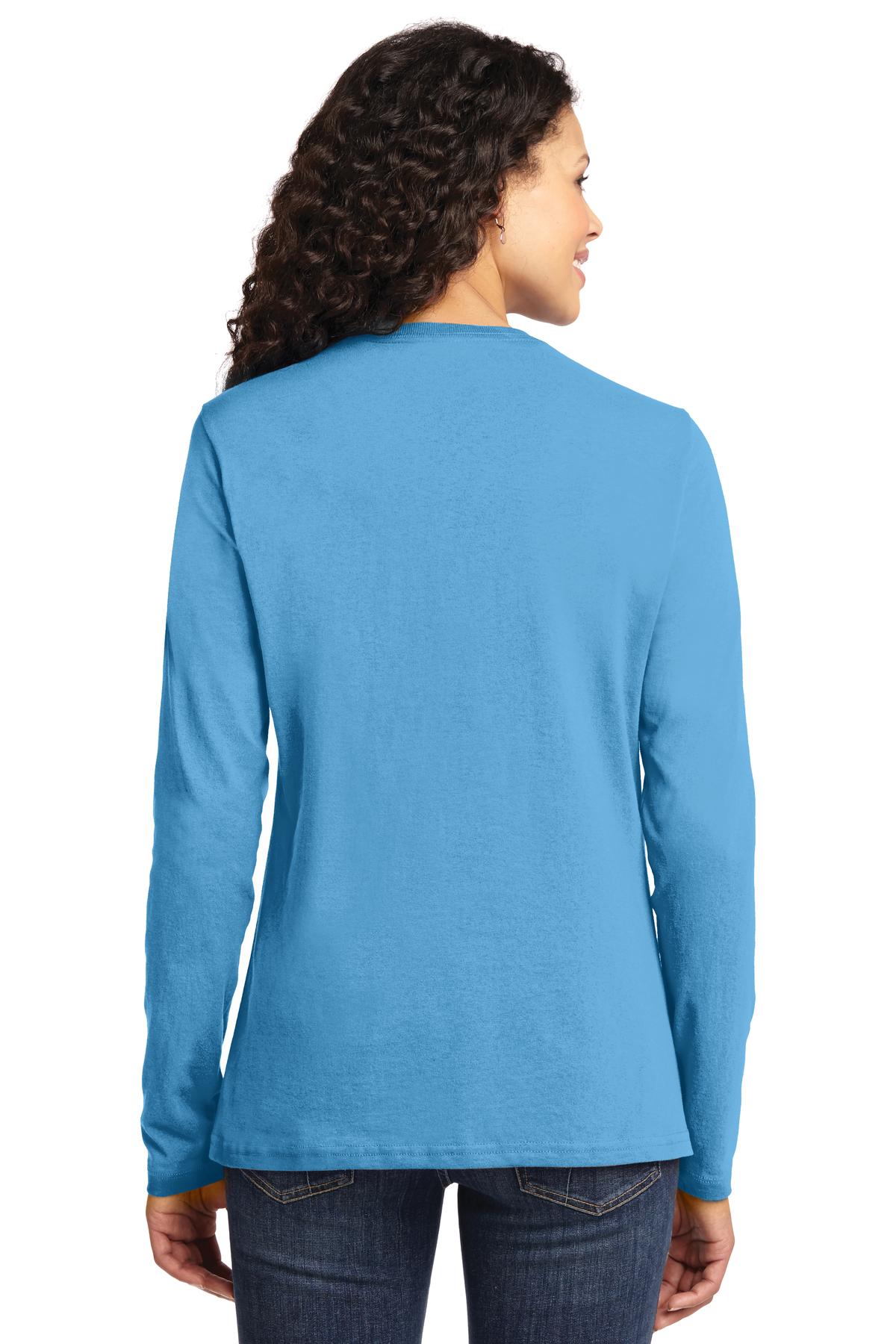 Port & Company Ladies Long Sleeve Core Cotton Tee. LPC54LS