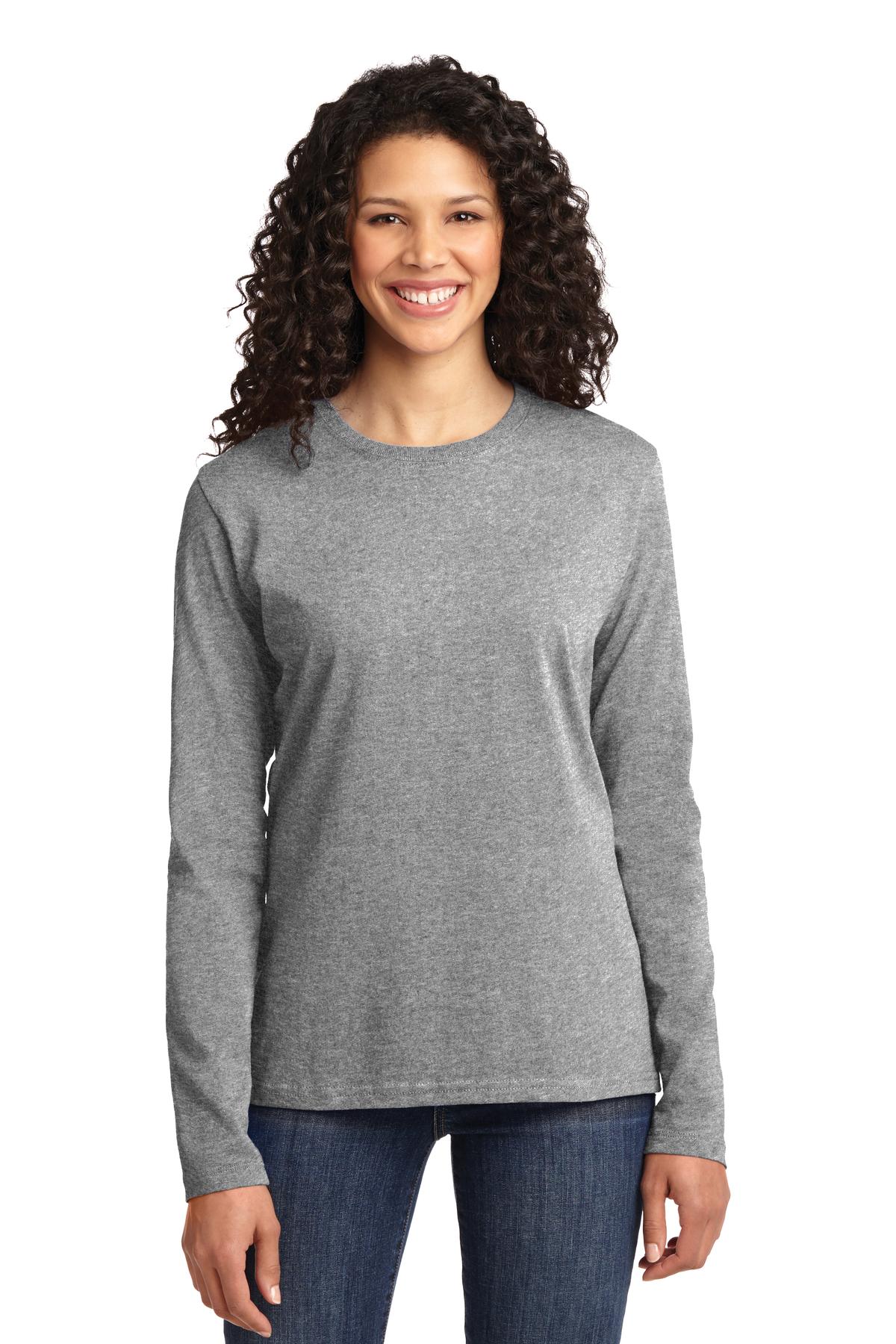 Port & Company Ladies Long Sleeve Core Cotton Tee. LPC54LS