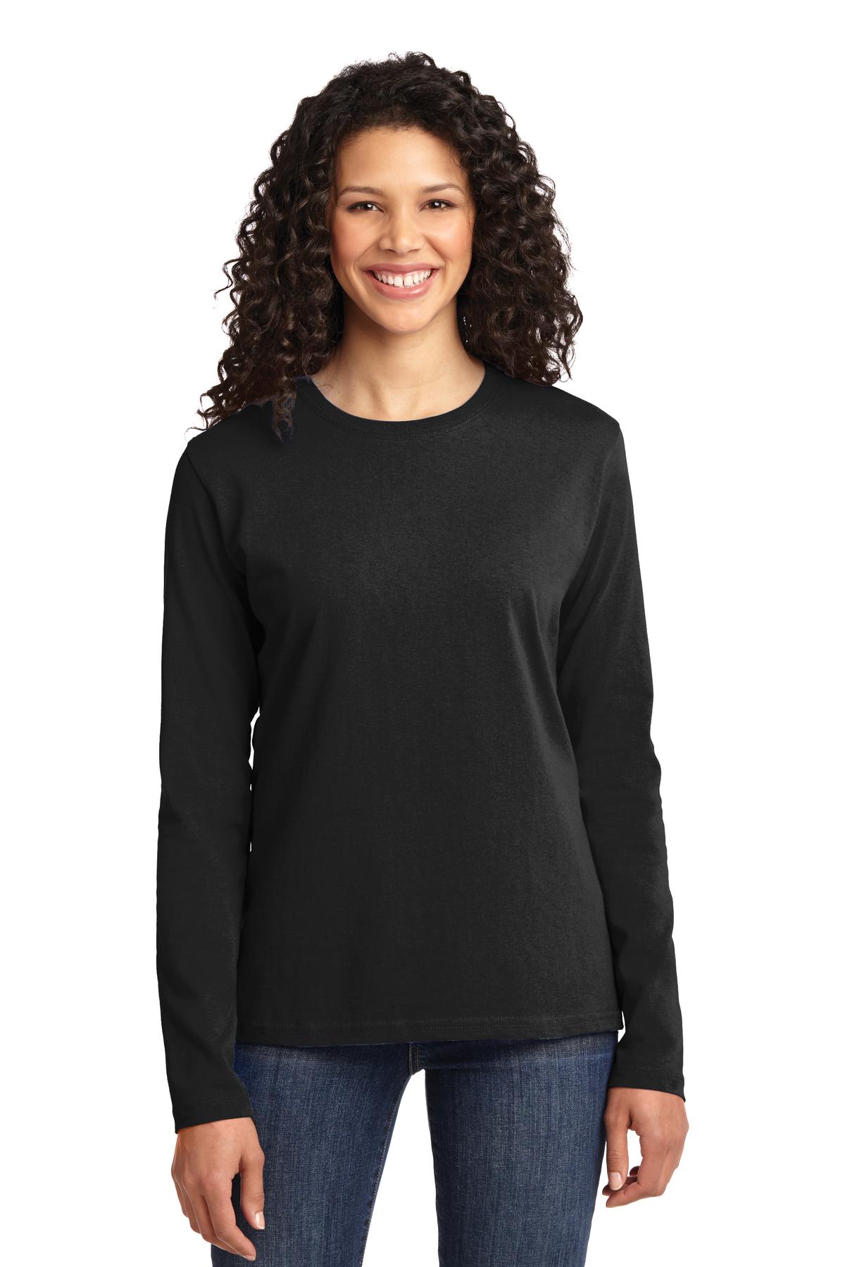Port & Company Ladies Long Sleeve Core Cotton Tee. LPC54LS