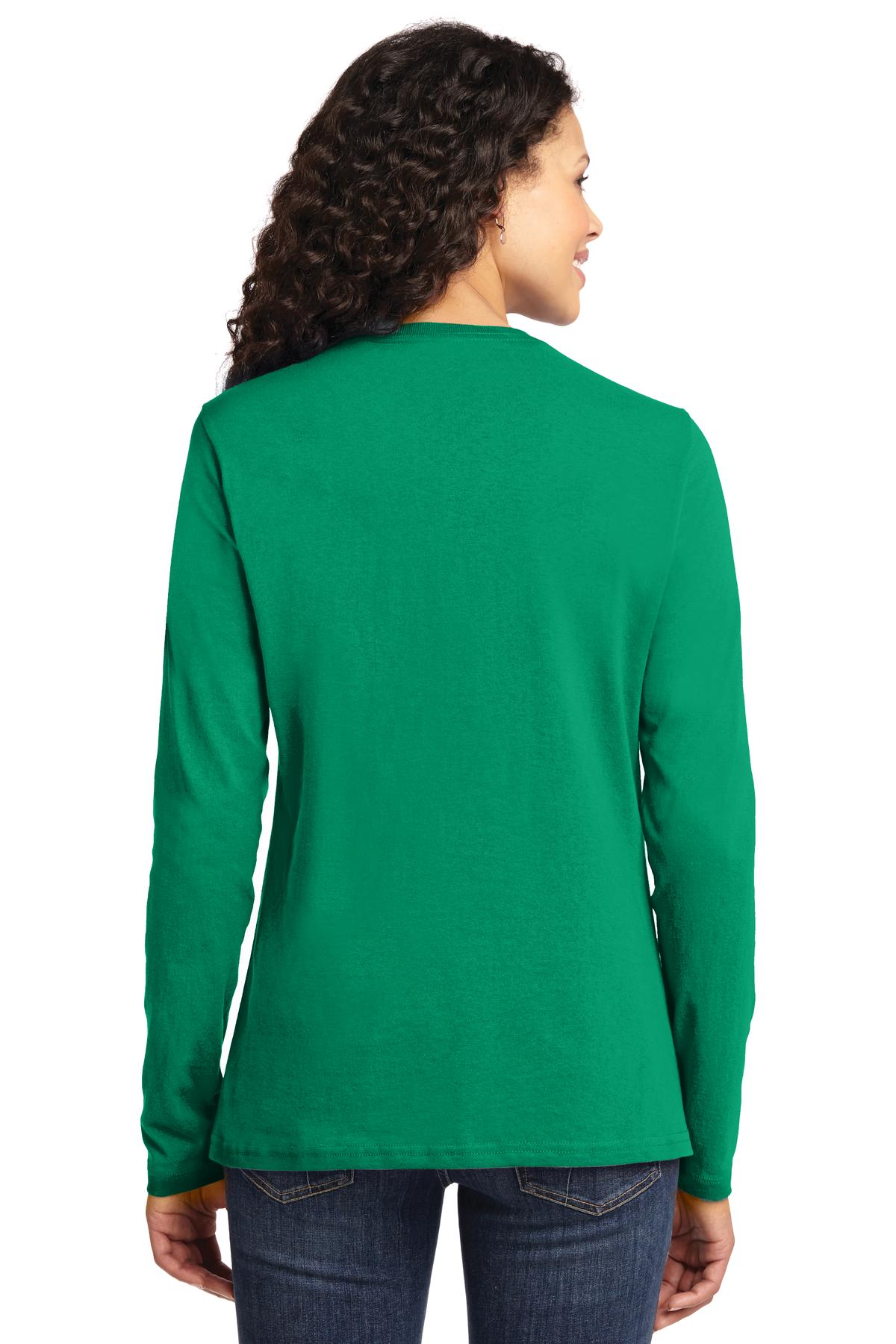 Port & Company Ladies Long Sleeve Core Cotton Tee. LPC54LS