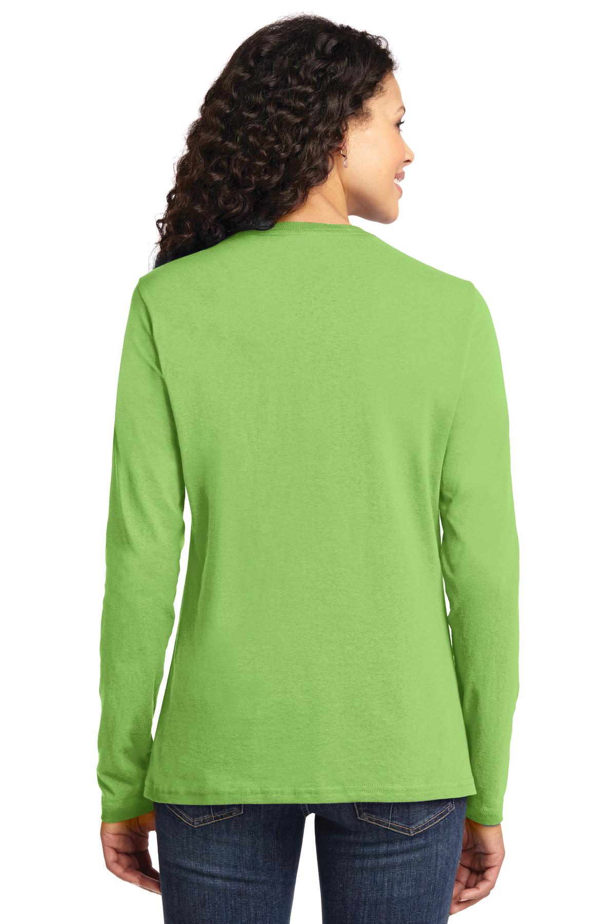 Port & Company Ladies Long Sleeve Core Cotton Tee. LPC54LS