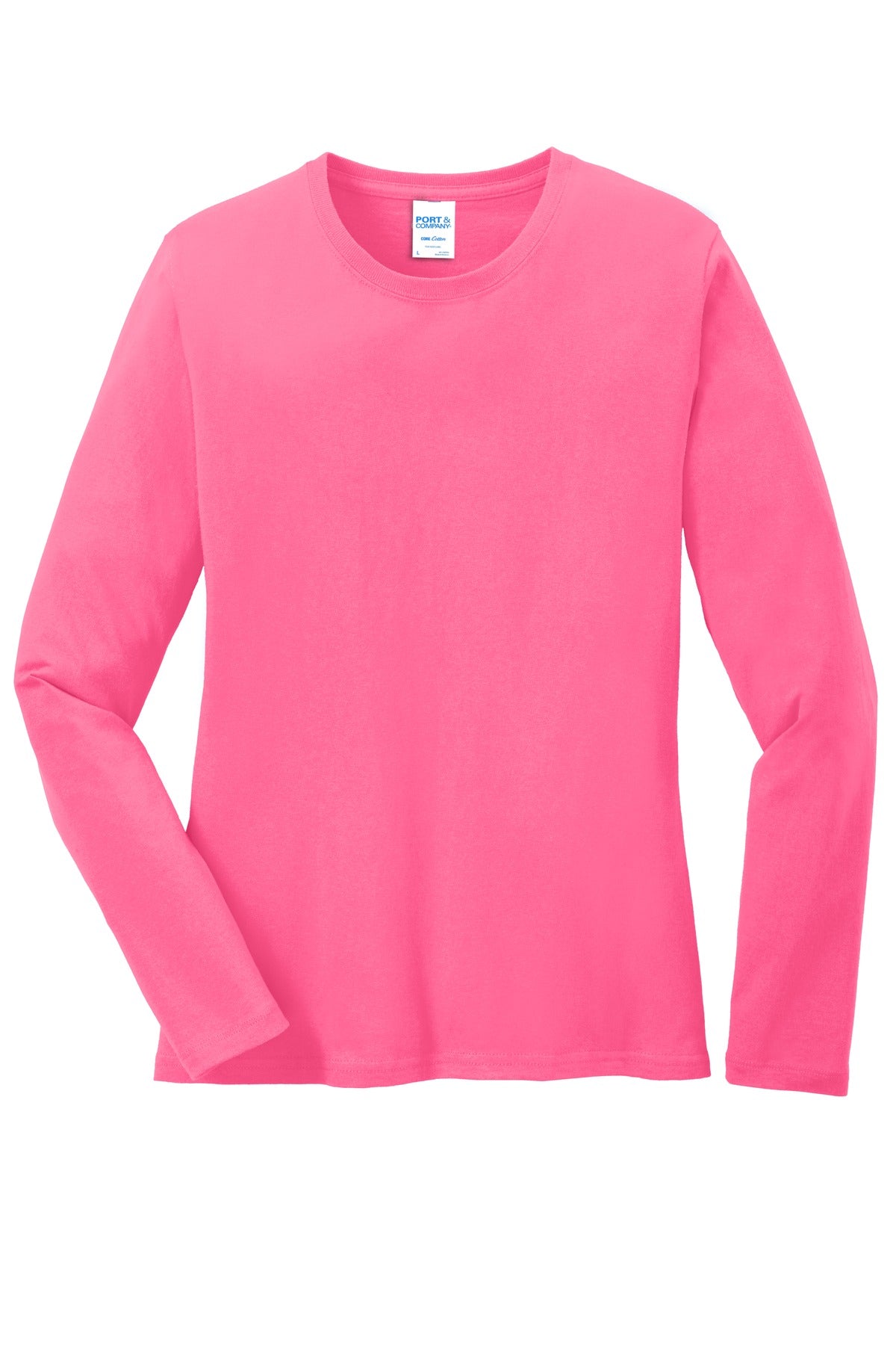 Port & Company Ladies Long Sleeve Core Cotton Tee. LPC54LS