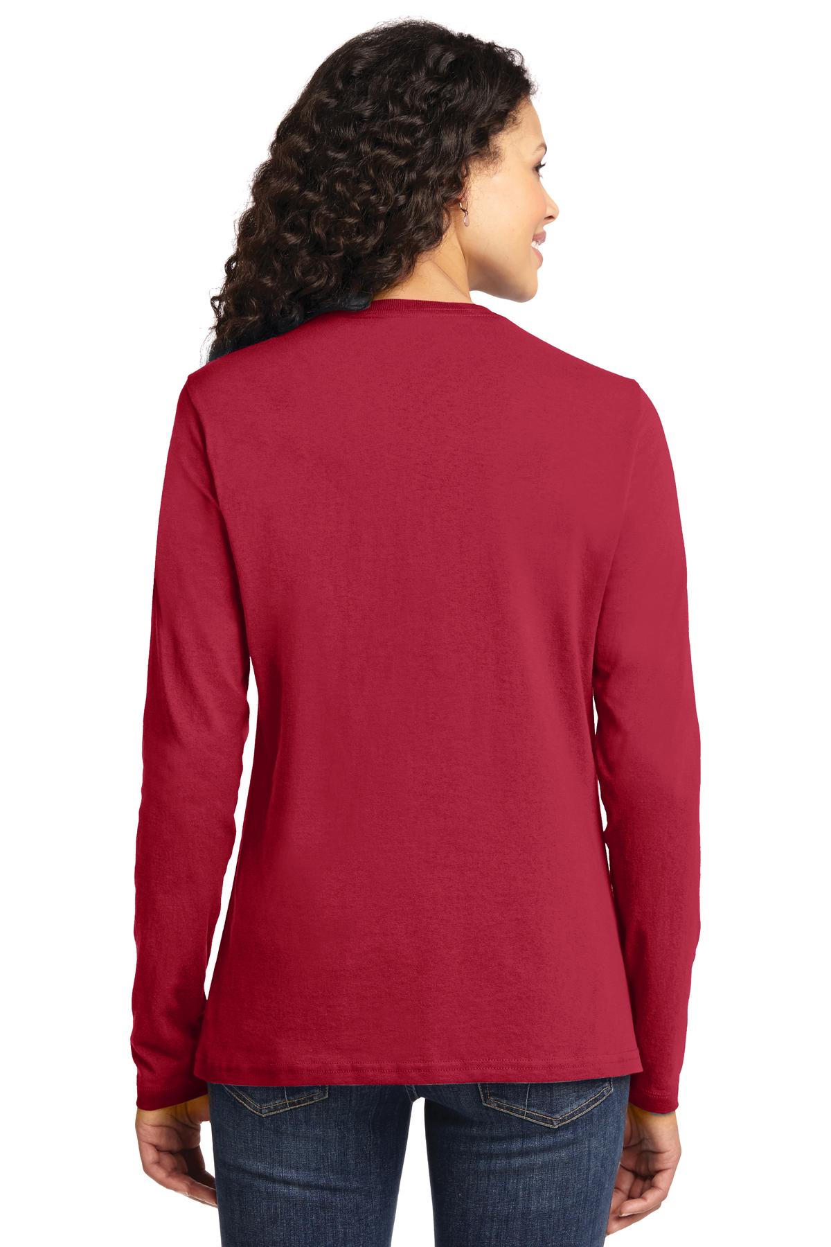 Port & Company Ladies Long Sleeve Core Cotton Tee. LPC54LS