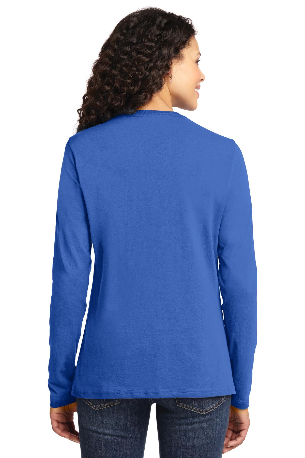 Port & Company Ladies Long Sleeve Core Cotton Tee. LPC54LS