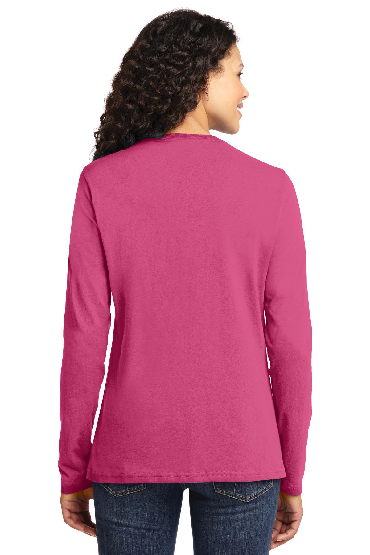 Port & Company Ladies Long Sleeve Core Cotton Tee. LPC54LS
